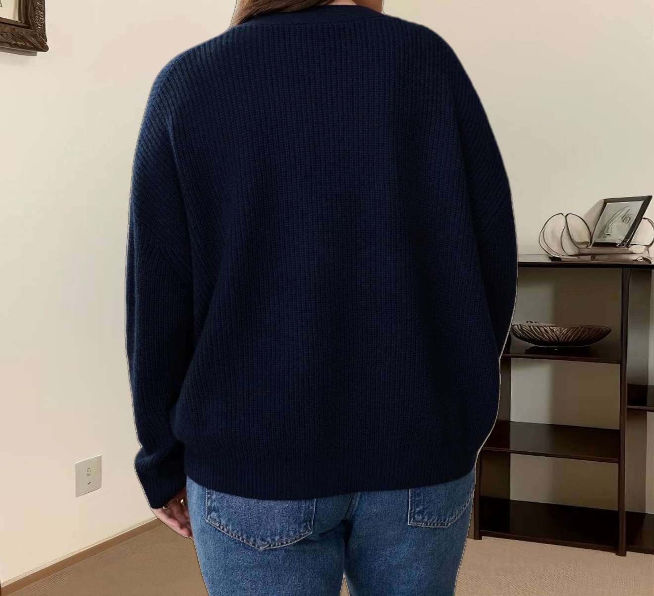 Cropped Cashmere Cocoon Cardigan