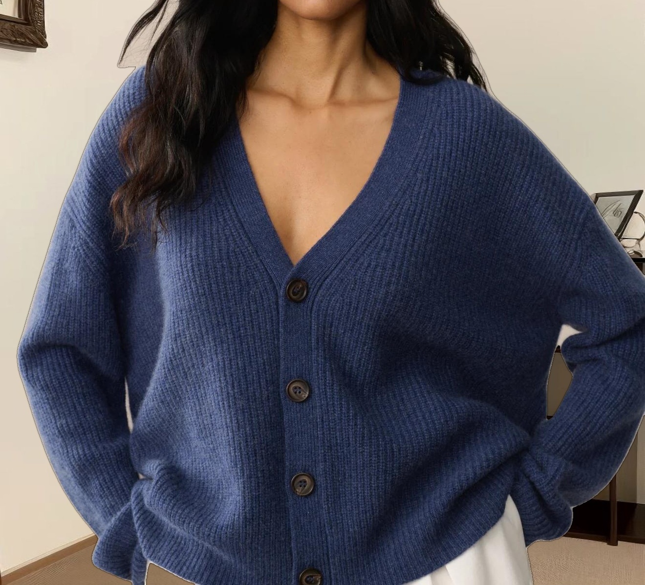 Cropped Cashmere Cocoon Cardigan