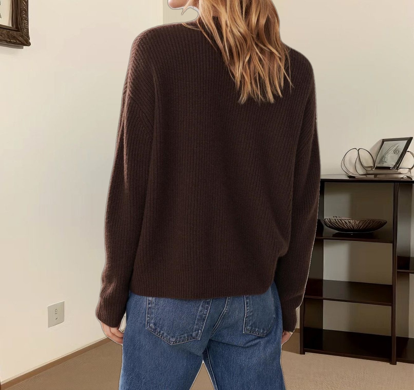 Cropped Cashmere Cocoon Cardigan