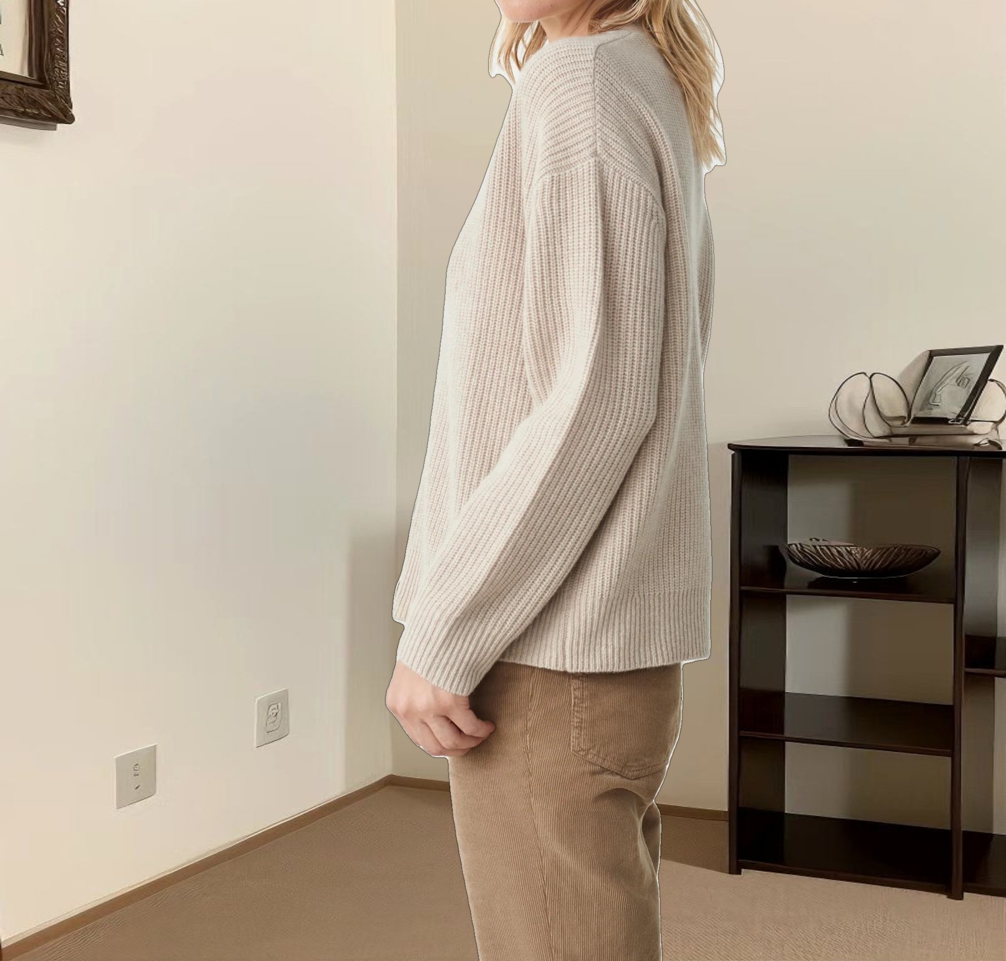 Cropped Cashmere Cocoon Cardigan