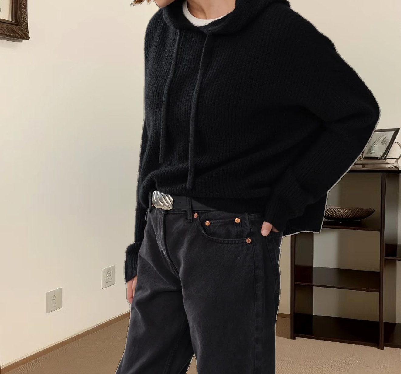 Cashmere Fisherman Hoodie