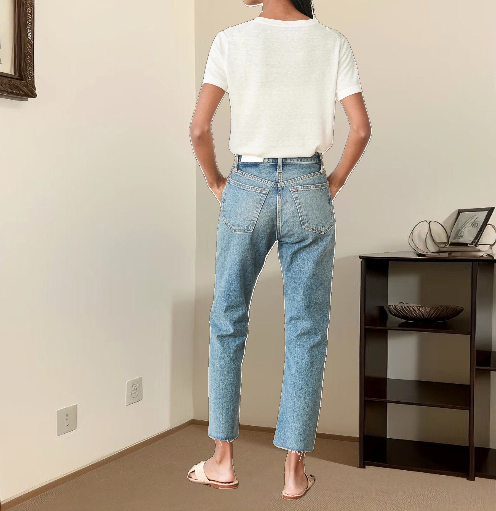 High Rise Stove Pipe Jean