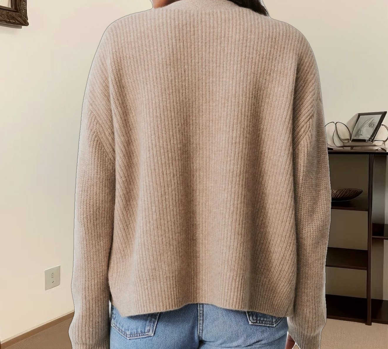 Cropped Cashmere Cocoon Cardigan