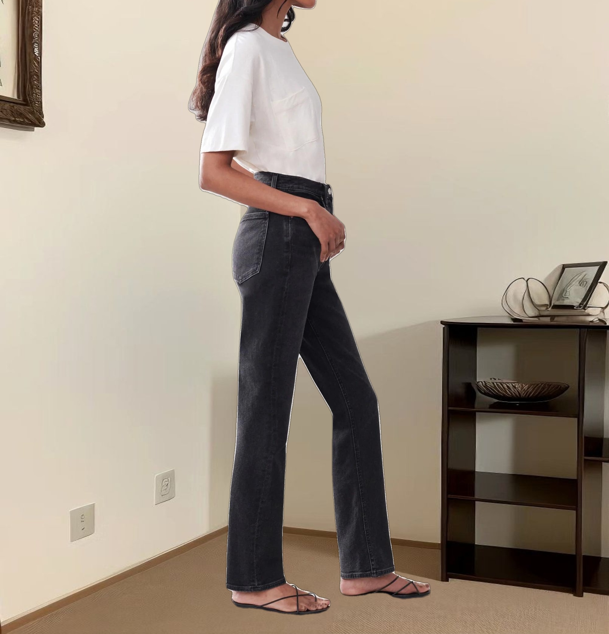 High Rise Stovepipe Jean