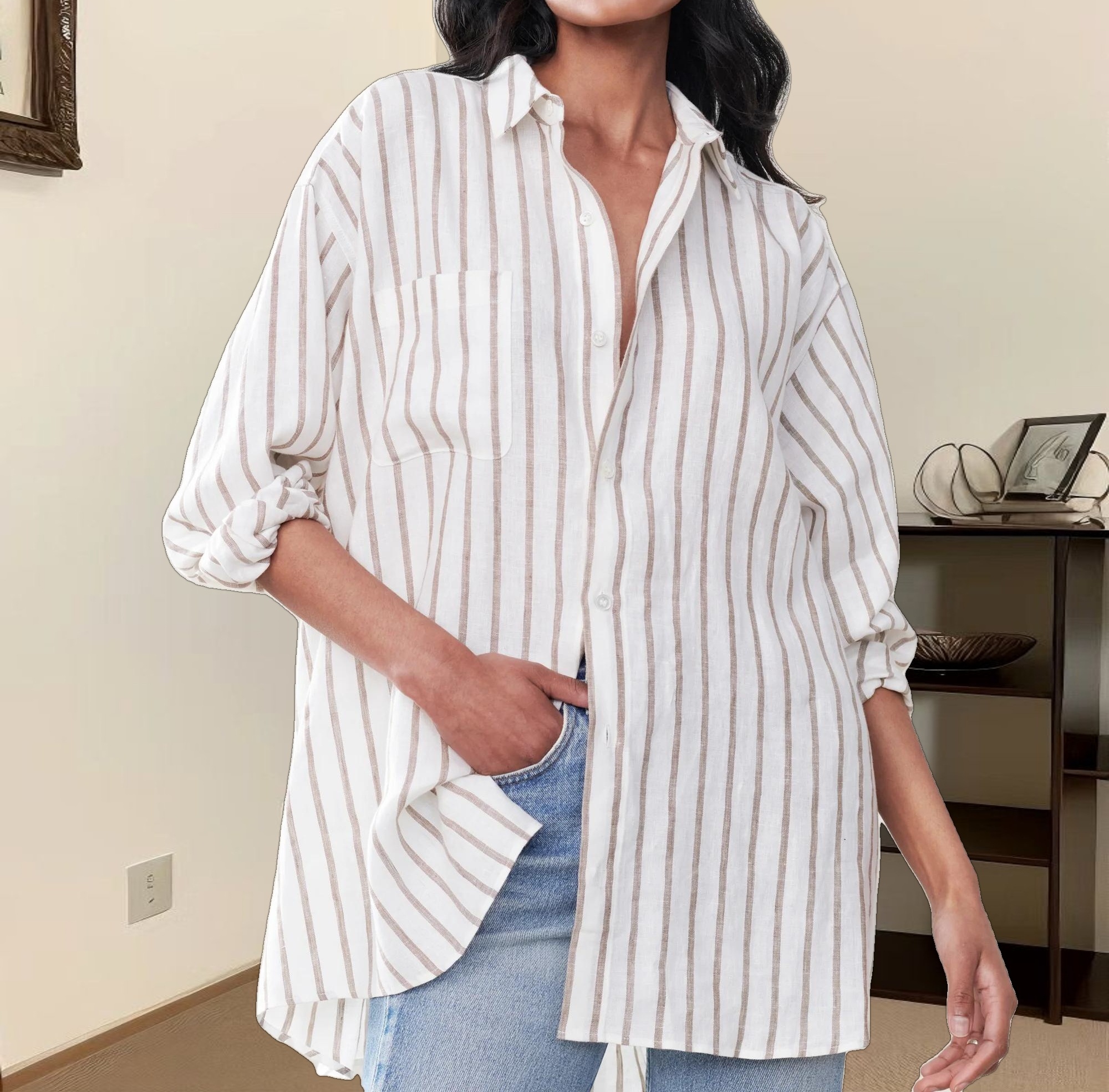 Linen Relaxed Oversized Shirt