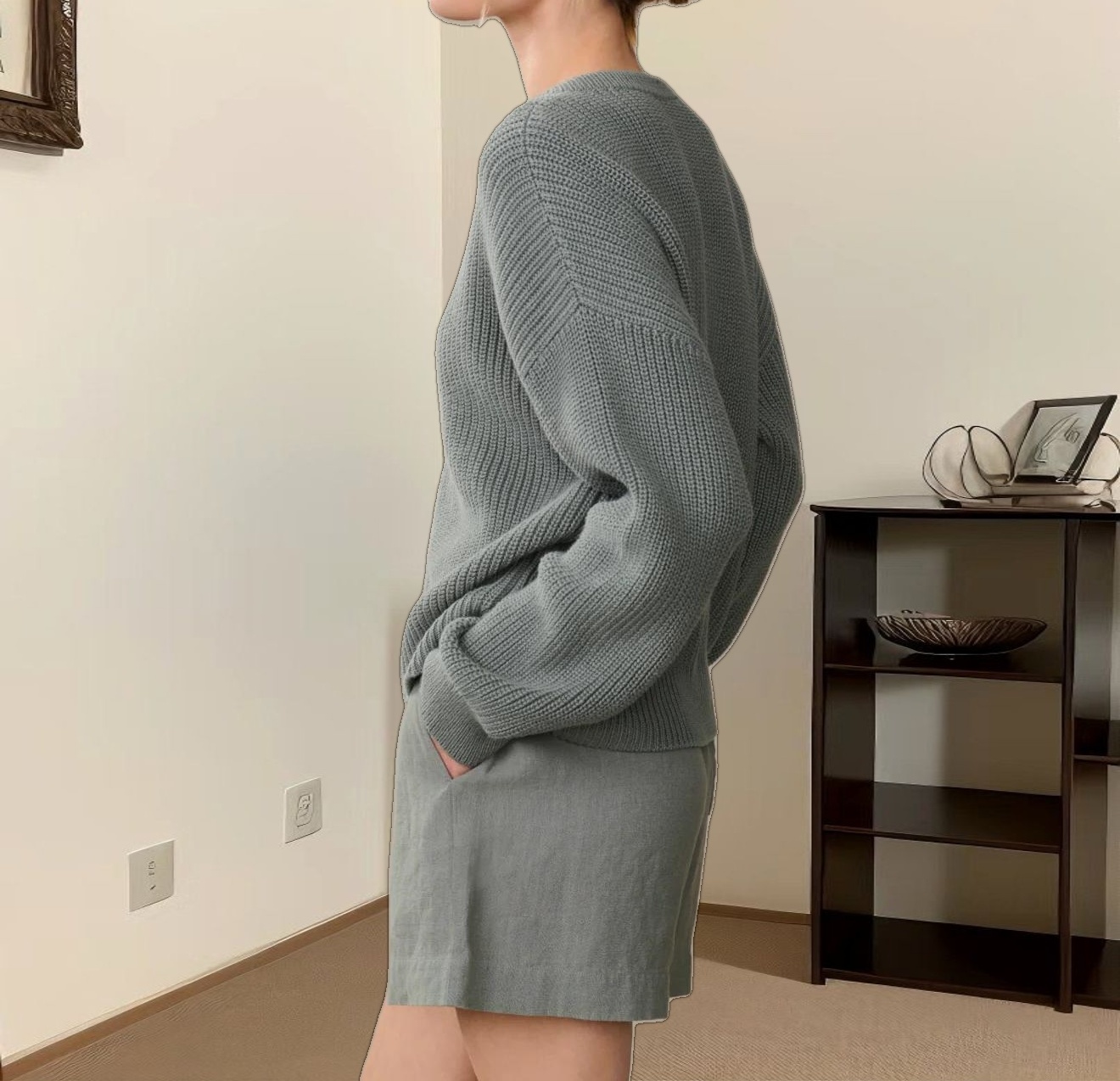 Cotton Hayes Crewneck Cardigan