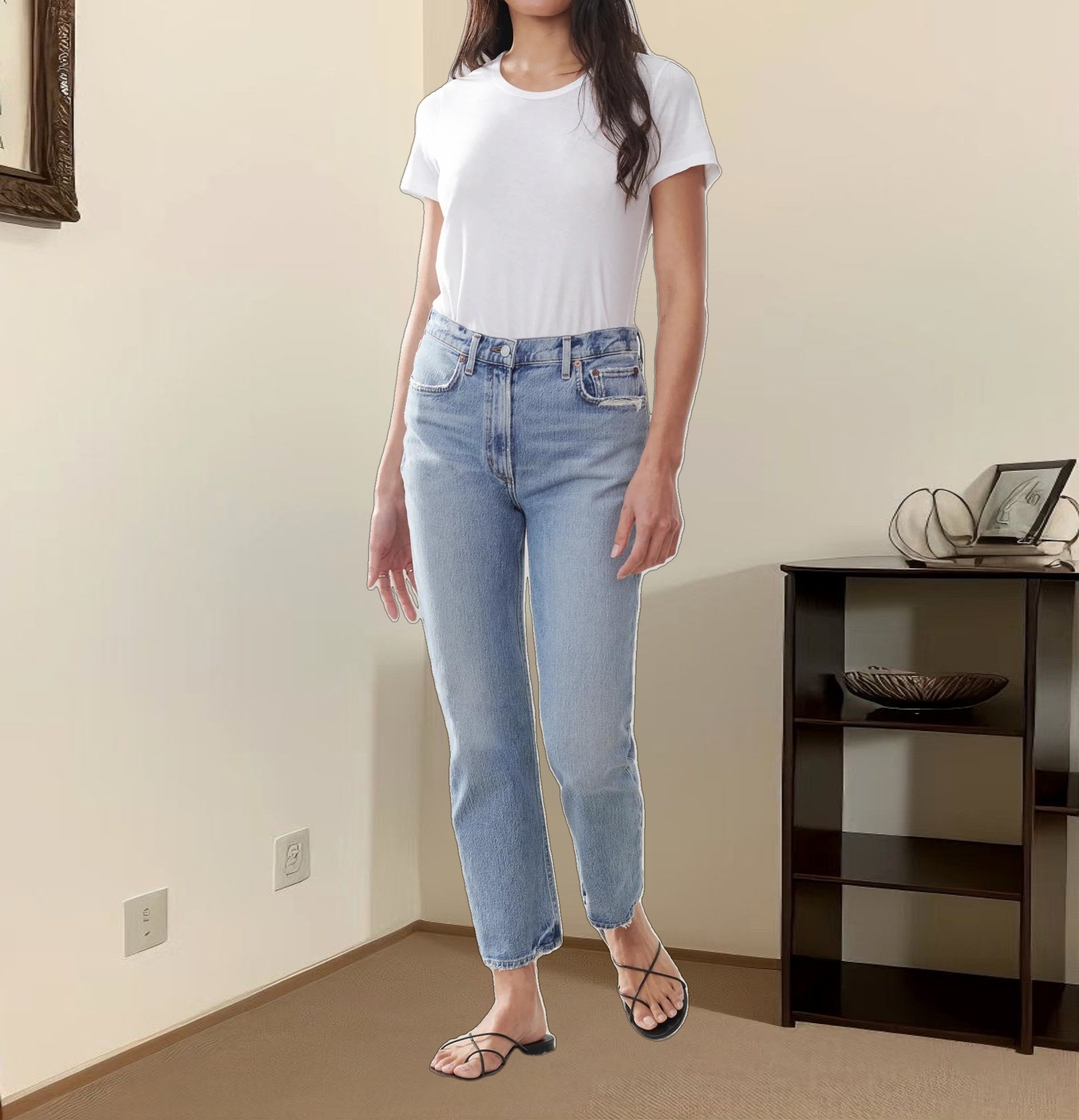 High Rise Stovepipe Jean