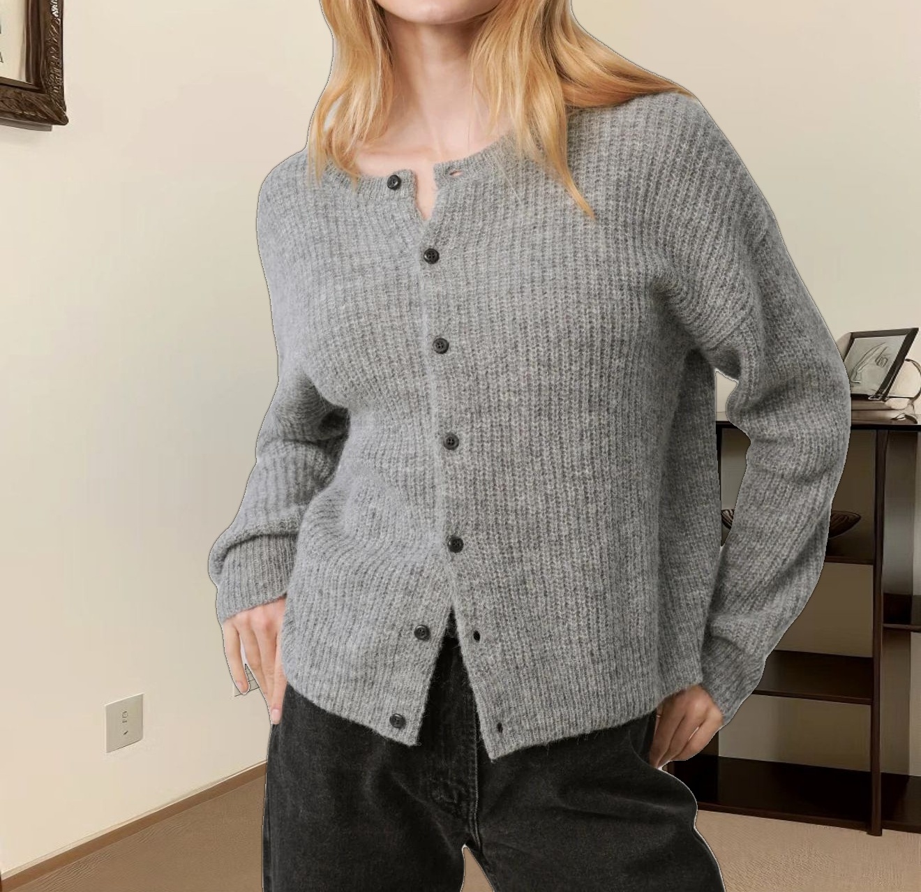 Hayes Crewneck Cardigan