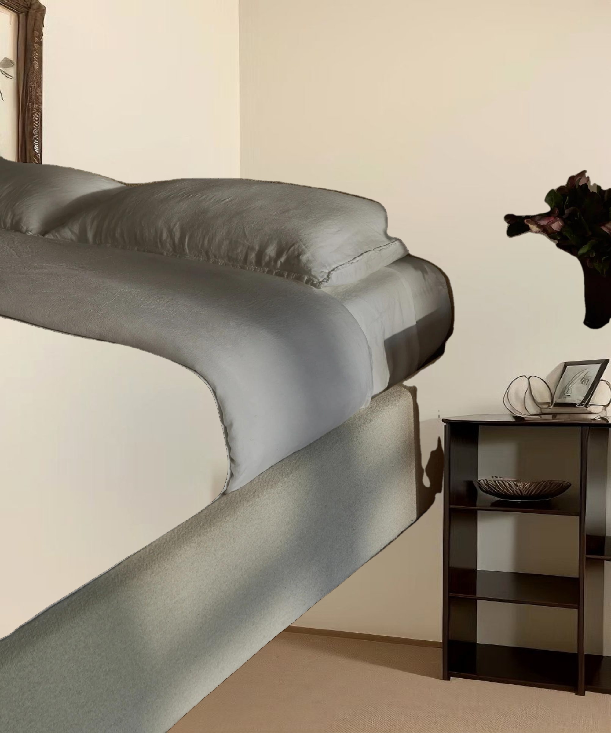 Dusk Linen Fitted Sheet