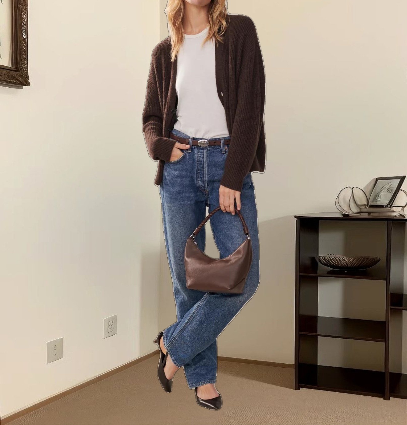 Cropped Cashmere Cocoon Cardigan