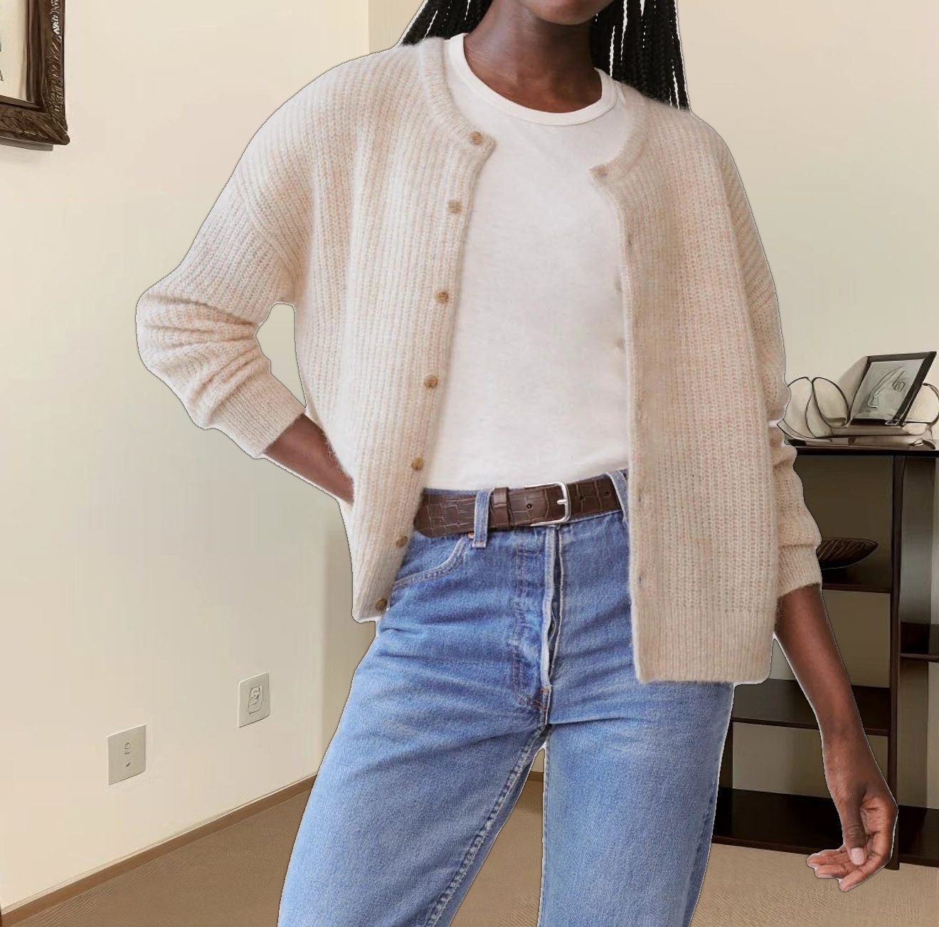 Hayes Crewneck Cardigan