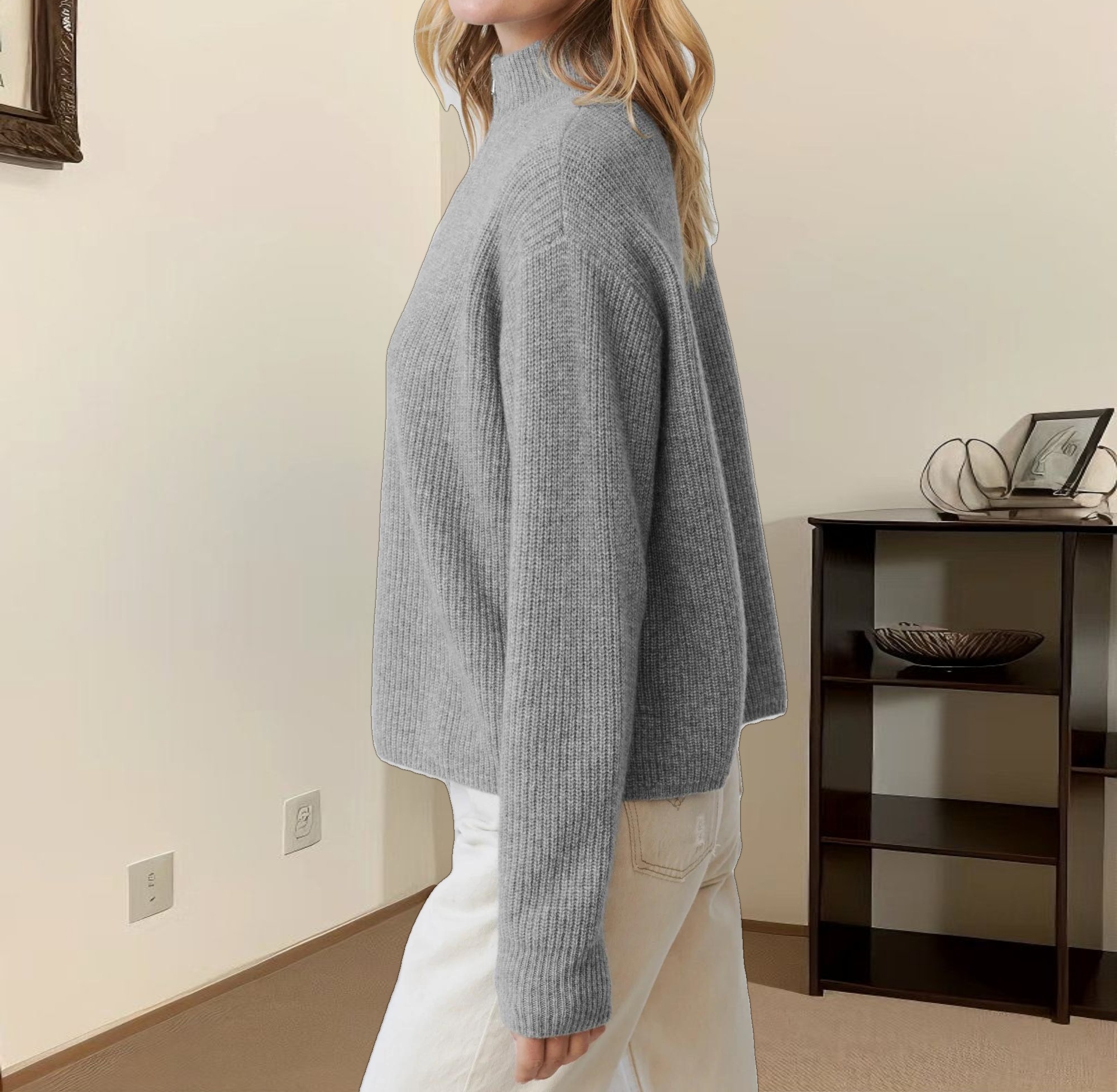Cashmere Half Zip