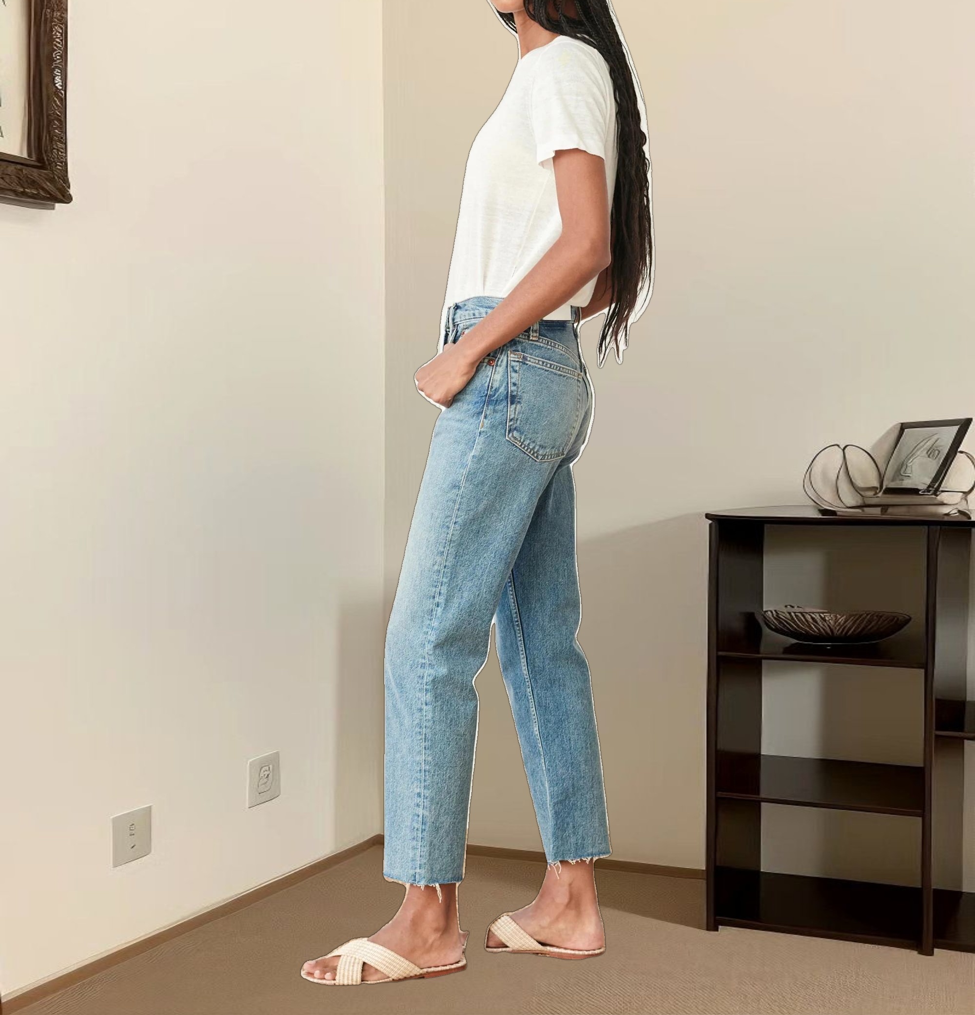 High Rise Stove Pipe Jean