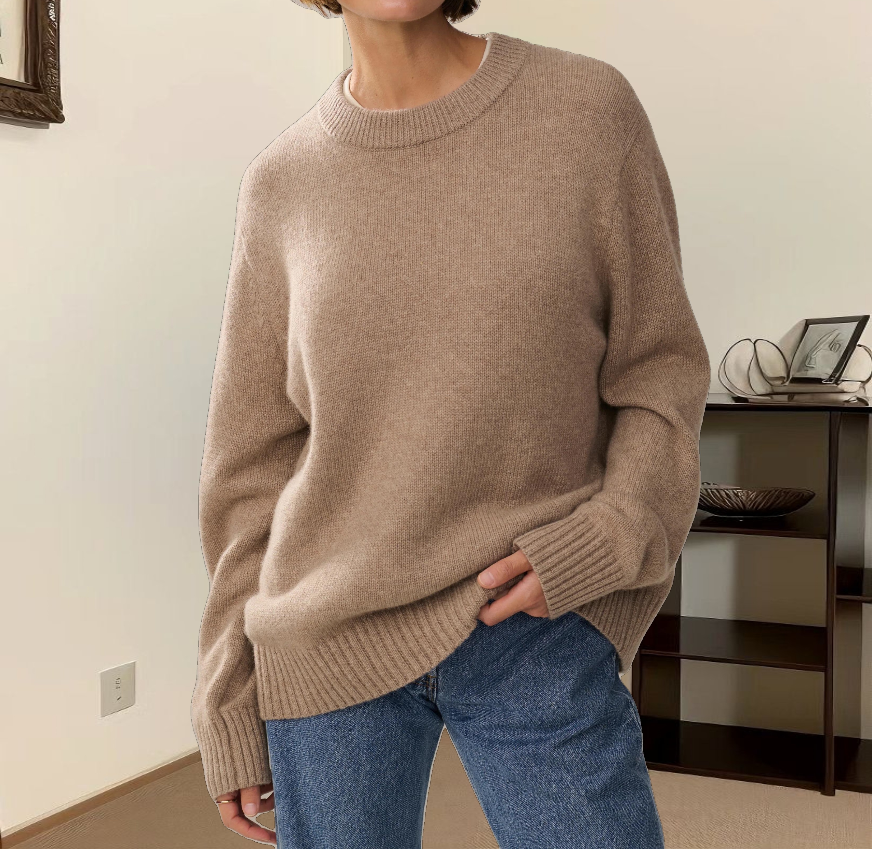 Cashmere Oversized Crewneck
