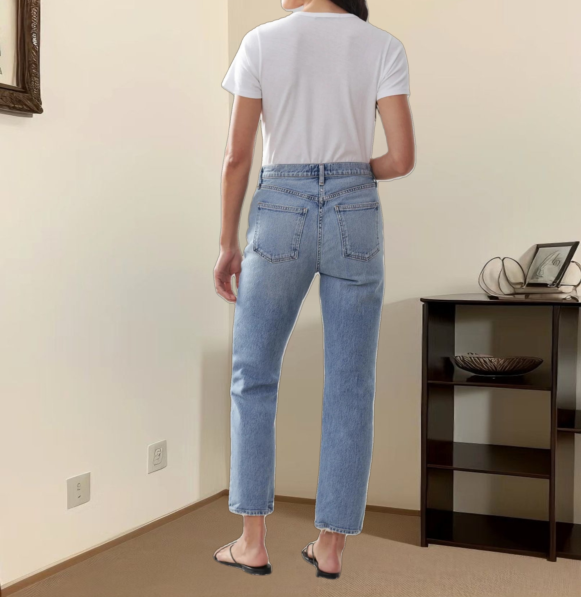 High Rise Stovepipe Jean