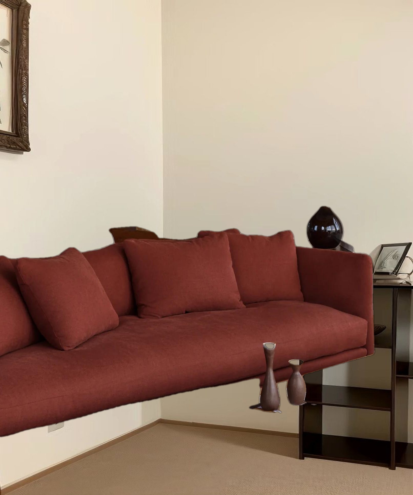 Fabric Swatch Farmhouse Red Linen