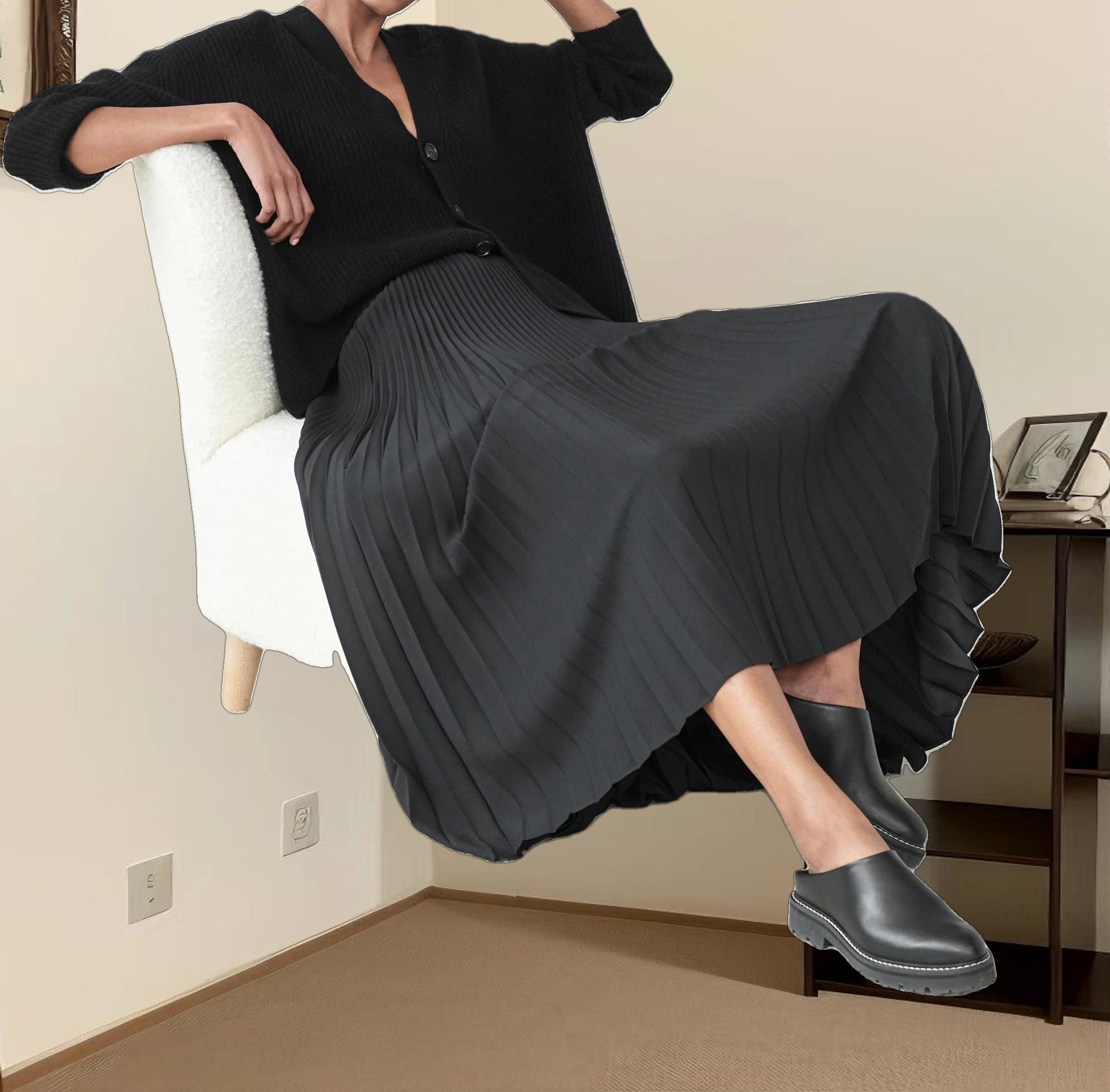 Cropped Cashmere Cocoon Cardigan