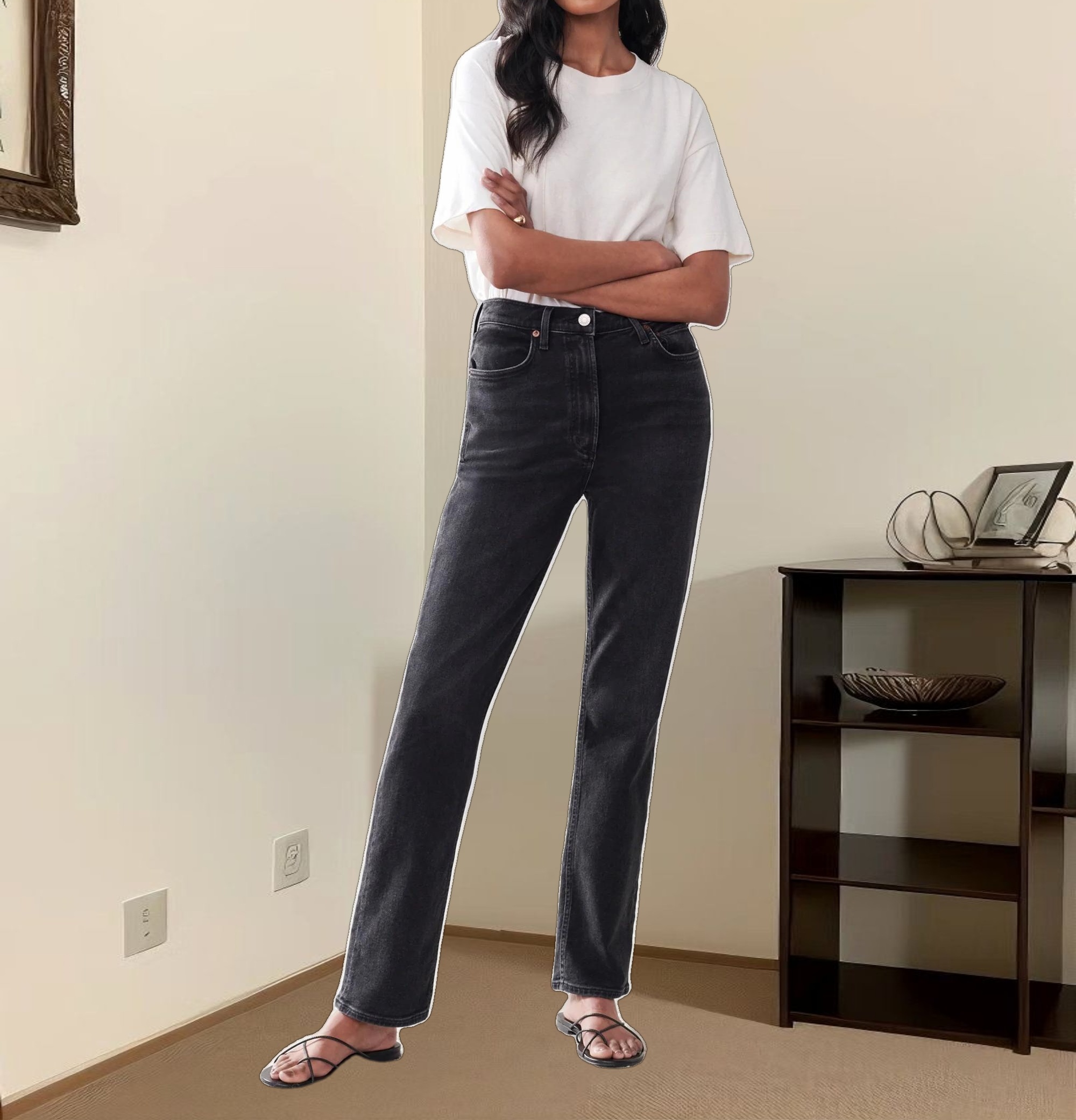 High Rise Stovepipe Jean