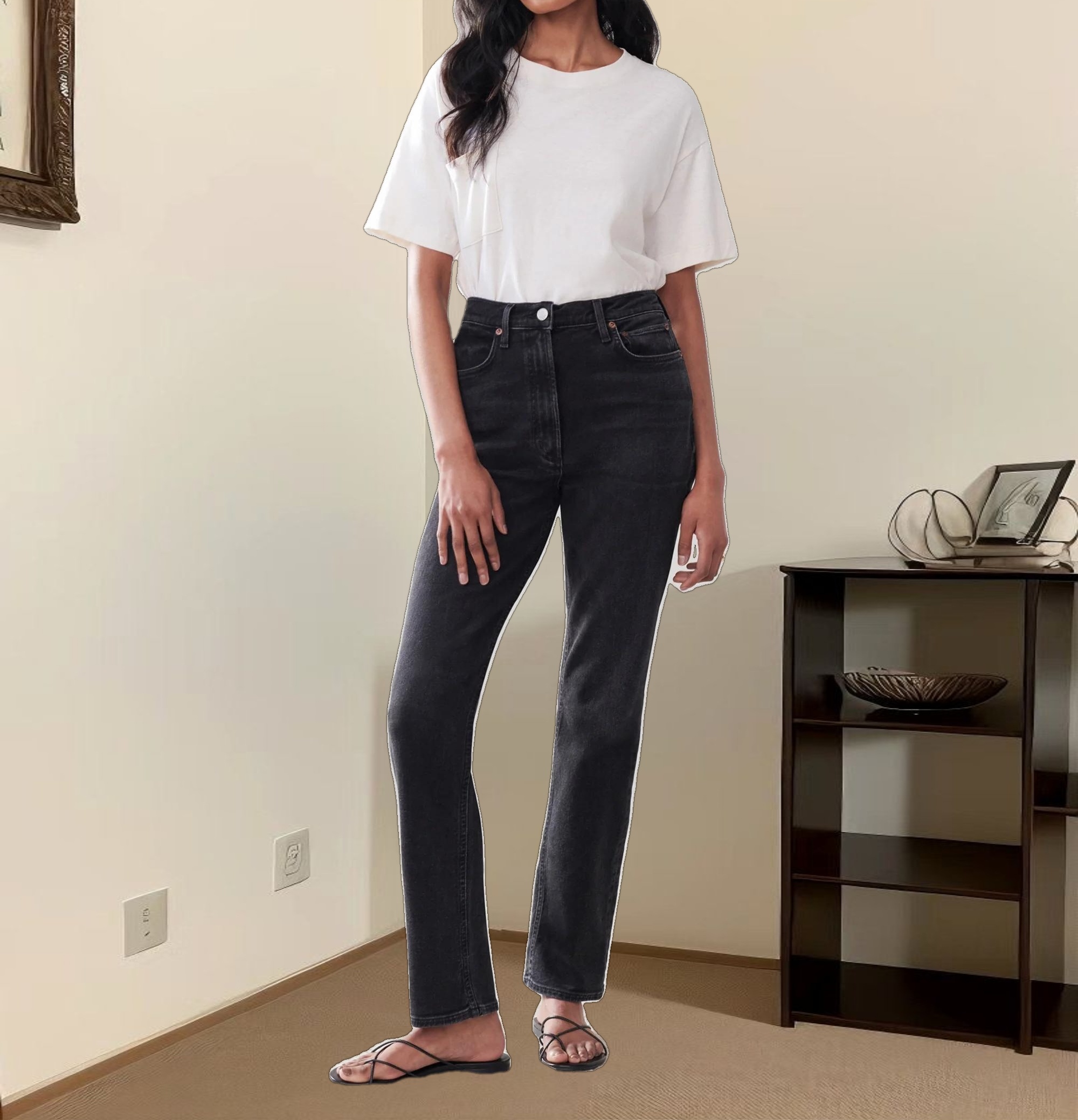 High Rise Stovepipe Jean