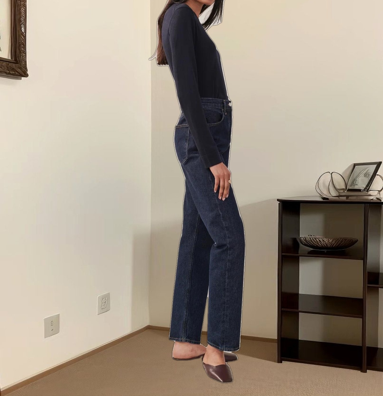 90's Pinch Waist Long Jean