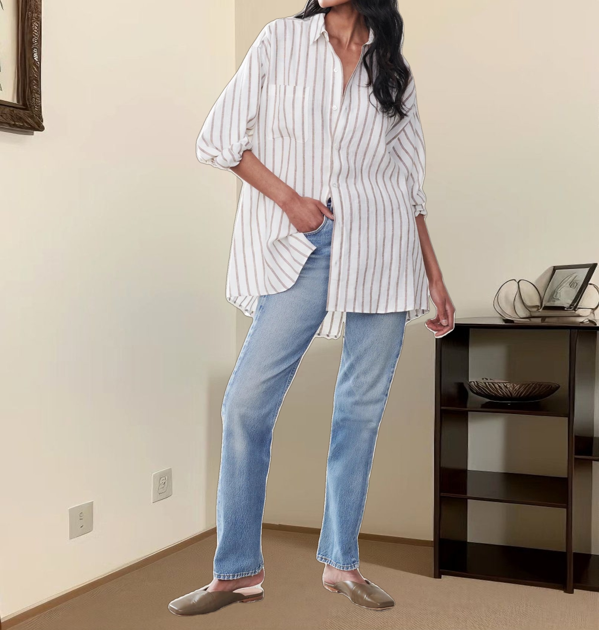 Linen Relaxed Oversized Shirt