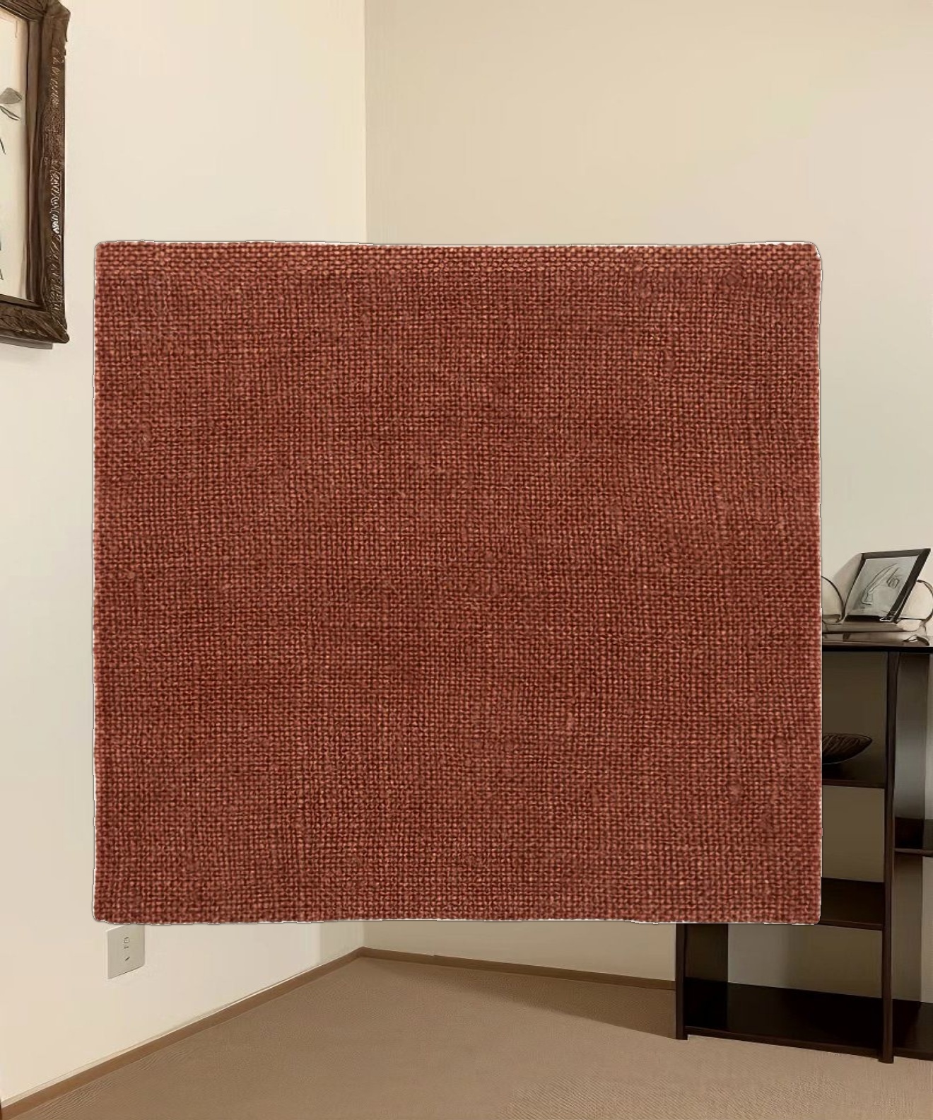 Fabric Swatch Farmhouse Red Linen