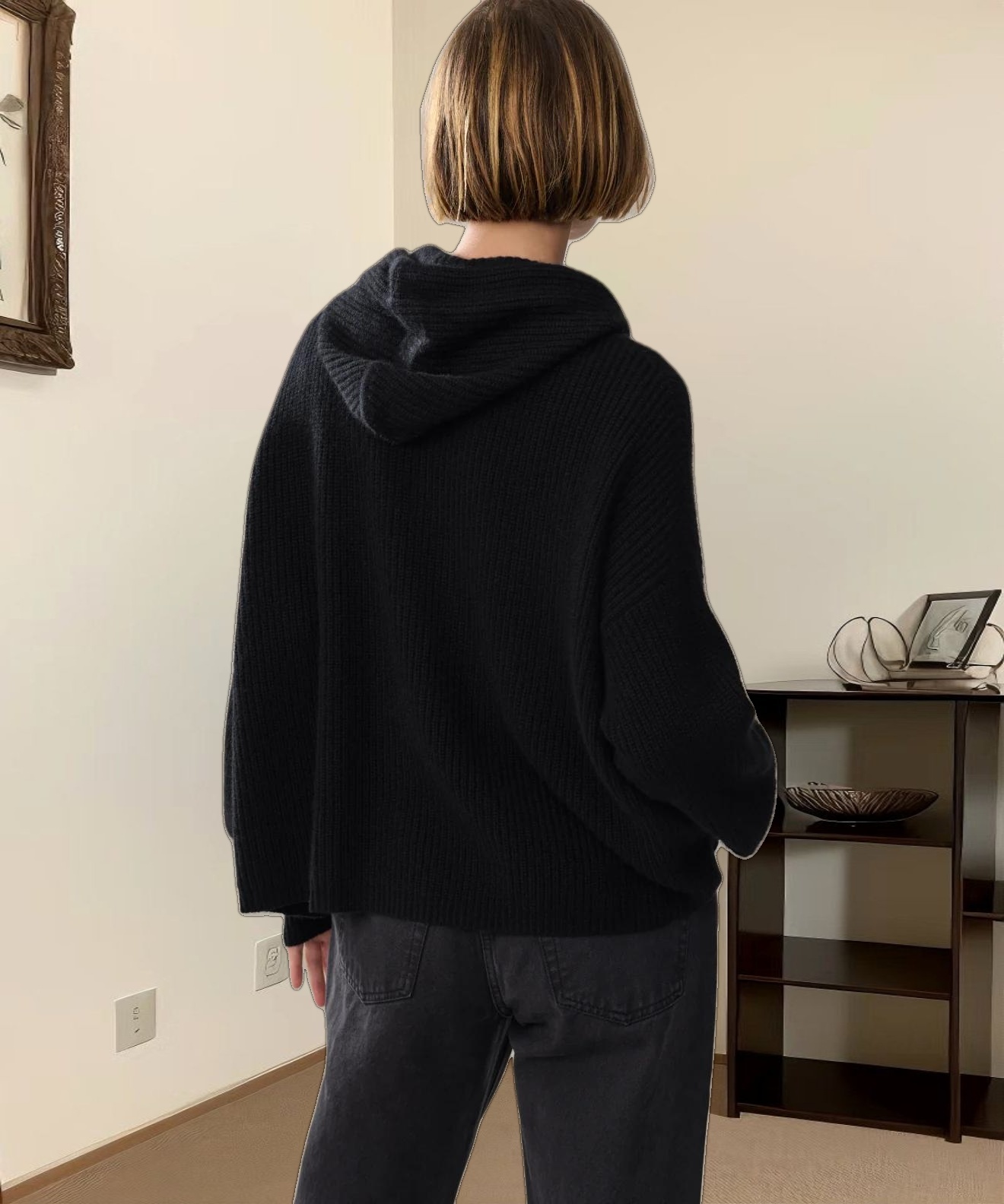 Cashmere Fisherman Hoodie