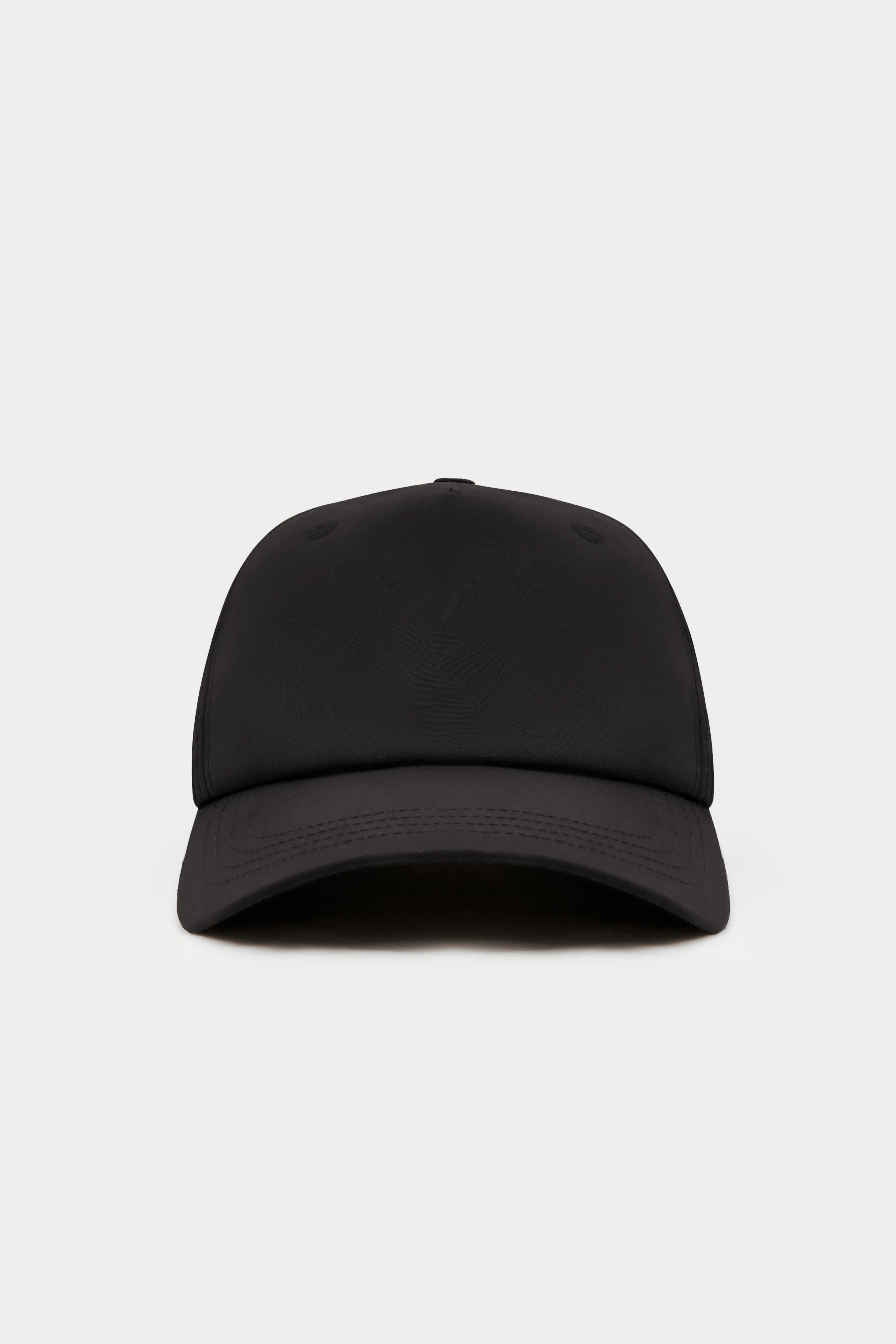 5 PANEL NYLON CAP - BLACK