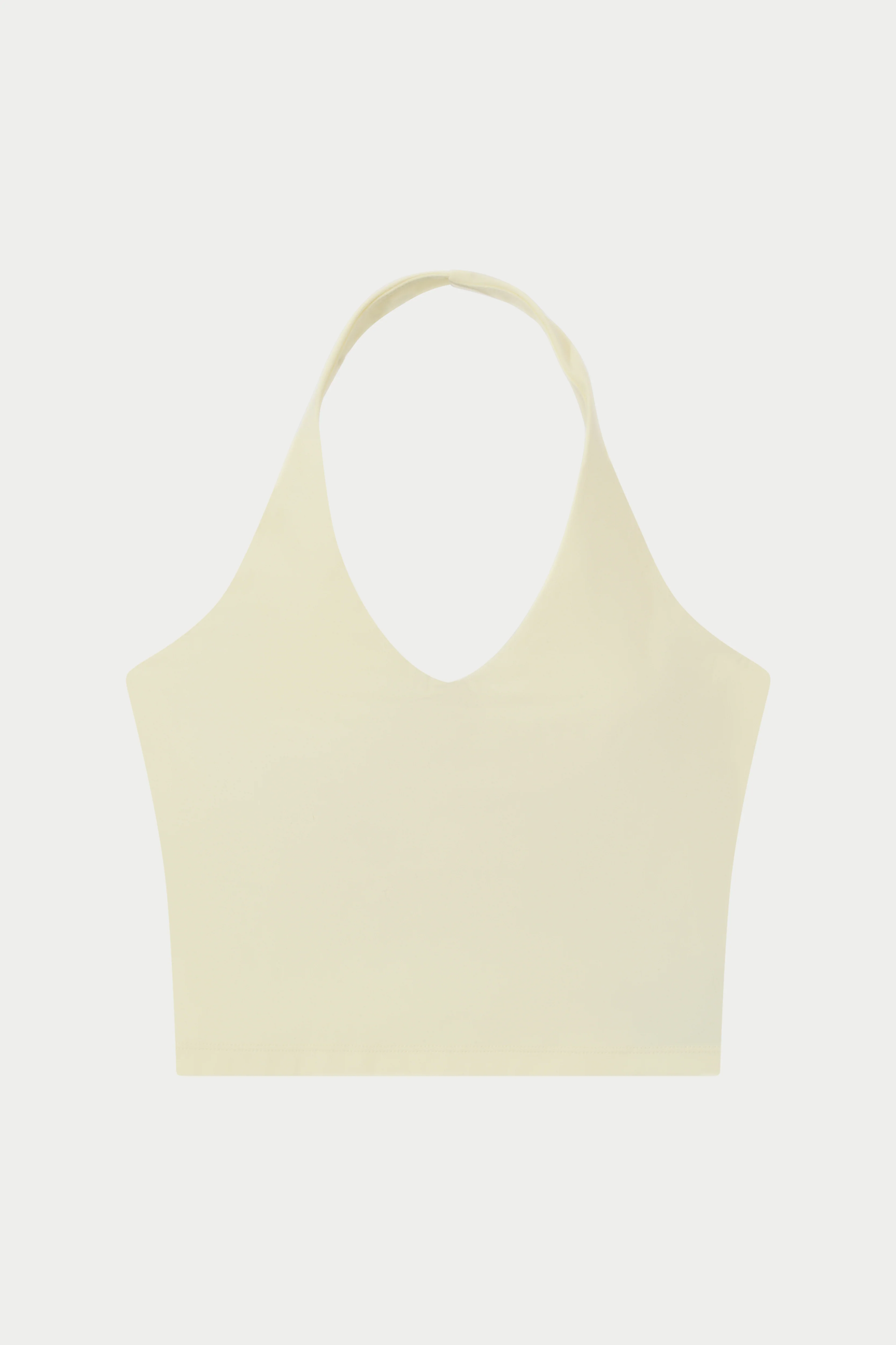 SCULPTING STRETCH HALTERNECK TOP - YELLOW