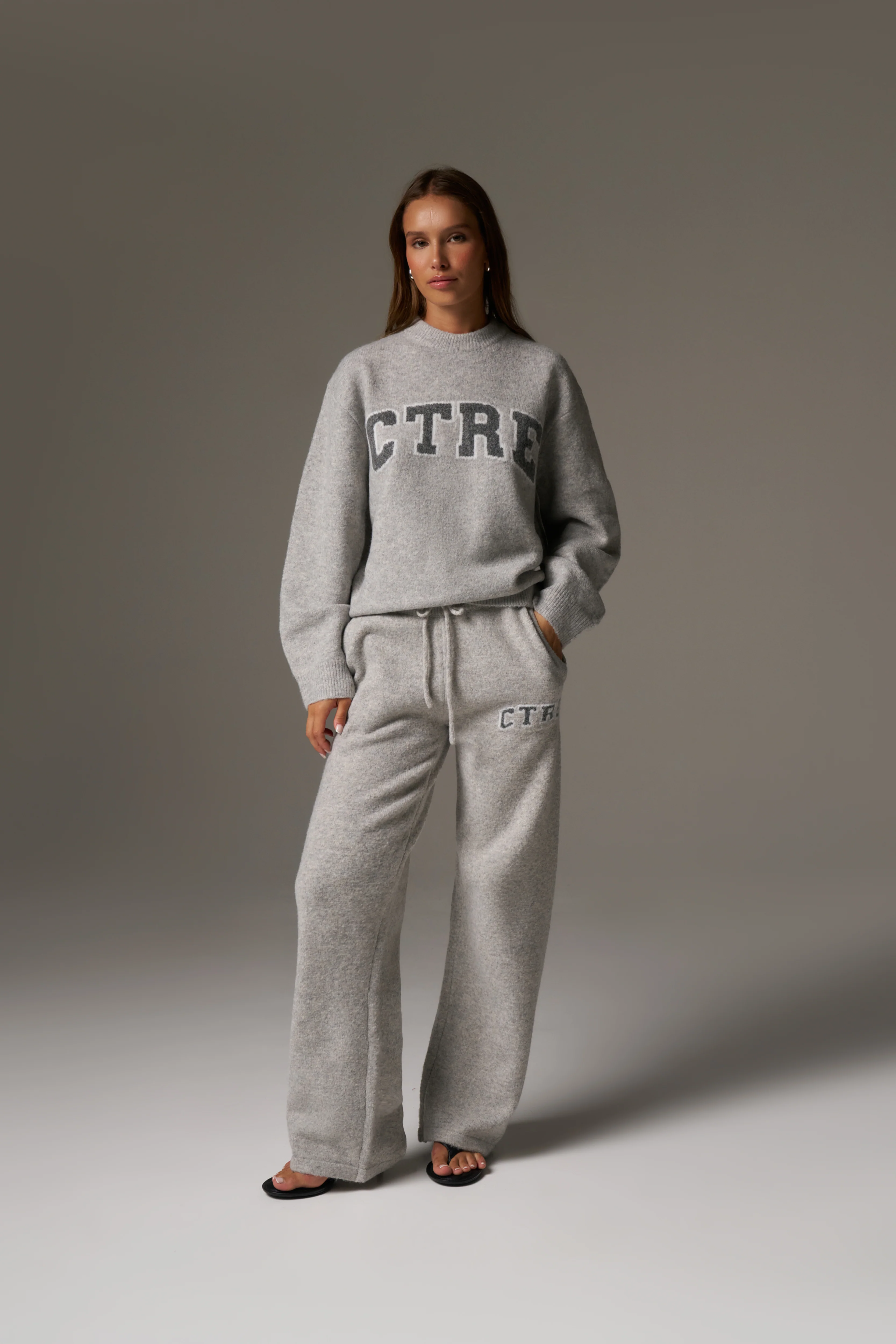 CTRE KNITTED SWEATSHIRT - GREY MARL