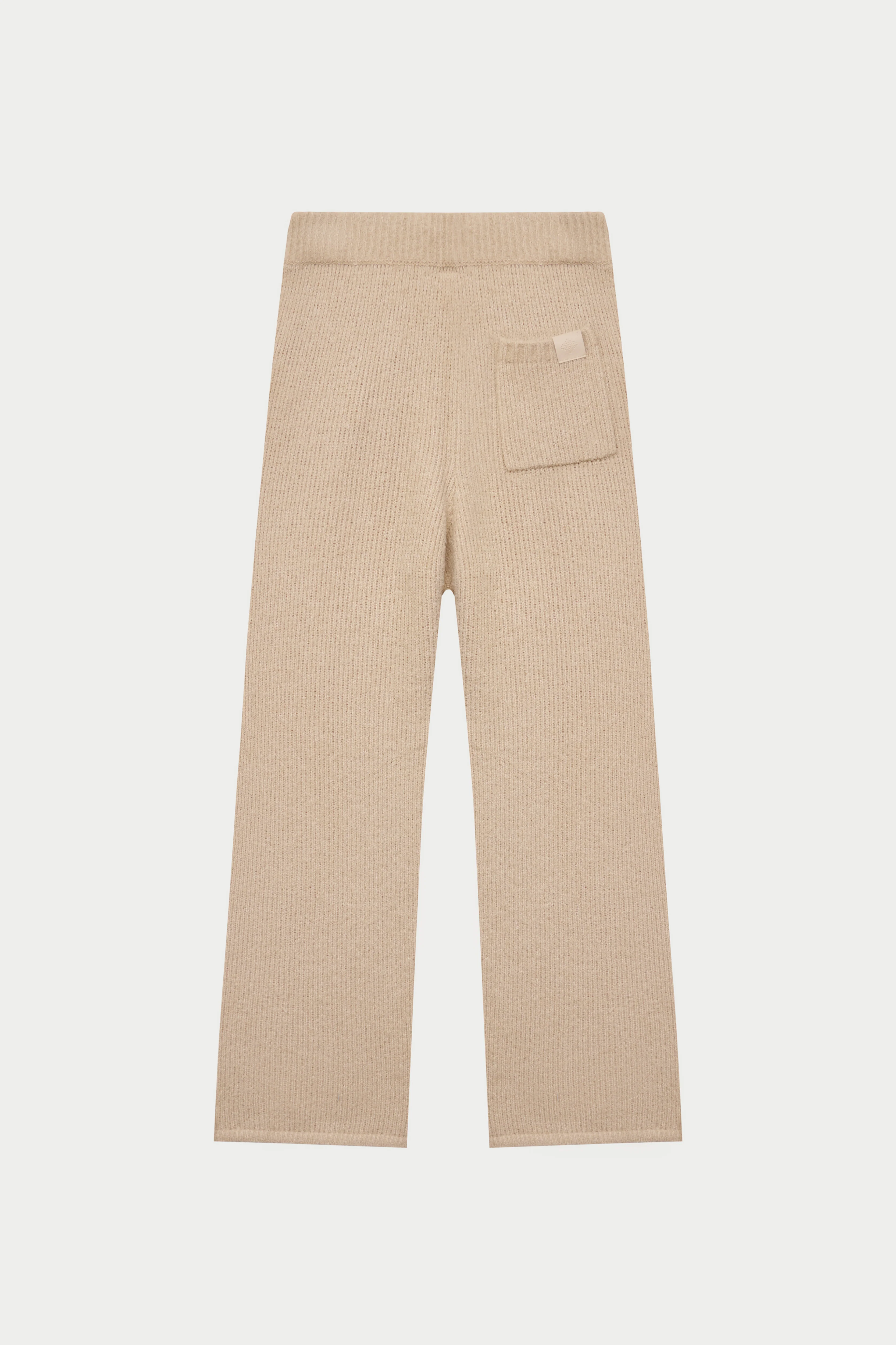 BOUCLE KNIT PANTS - STONE