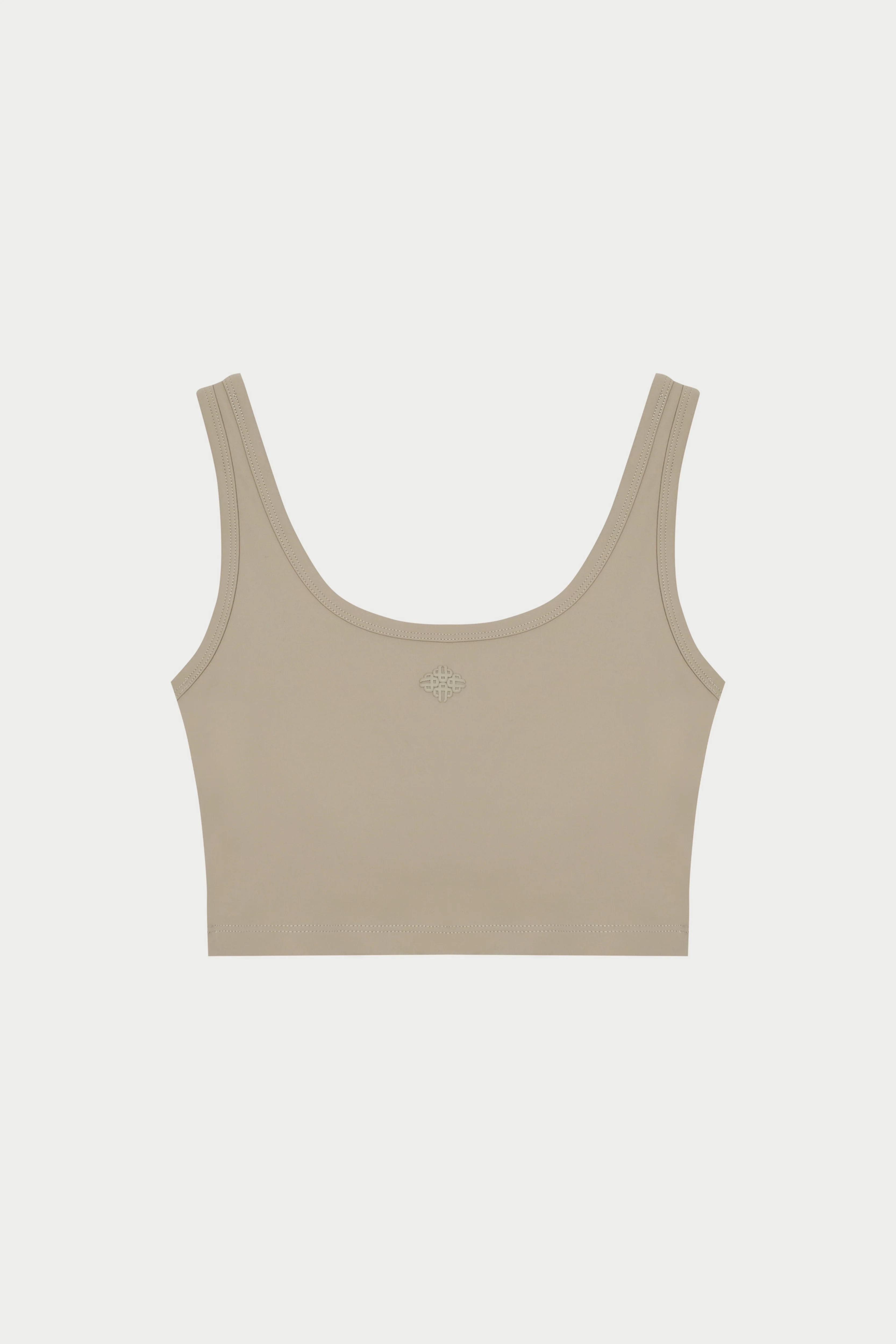 SCULPTING STRETCH EMBLEM SPORTS BRA - BEIGE