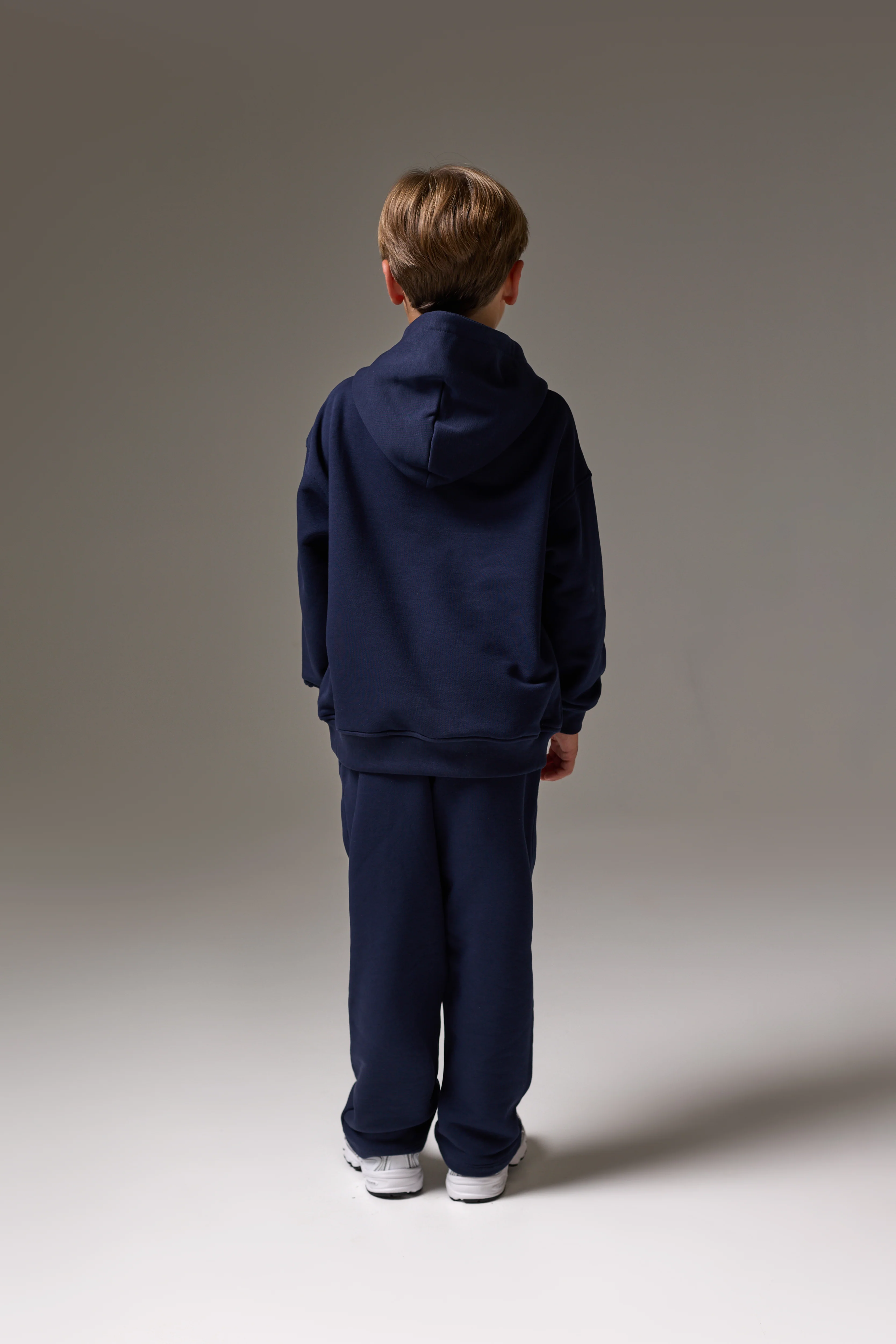 JUNIOR MONOGRAM EMBLEM APPLIQUE JOGGERS - NAVY