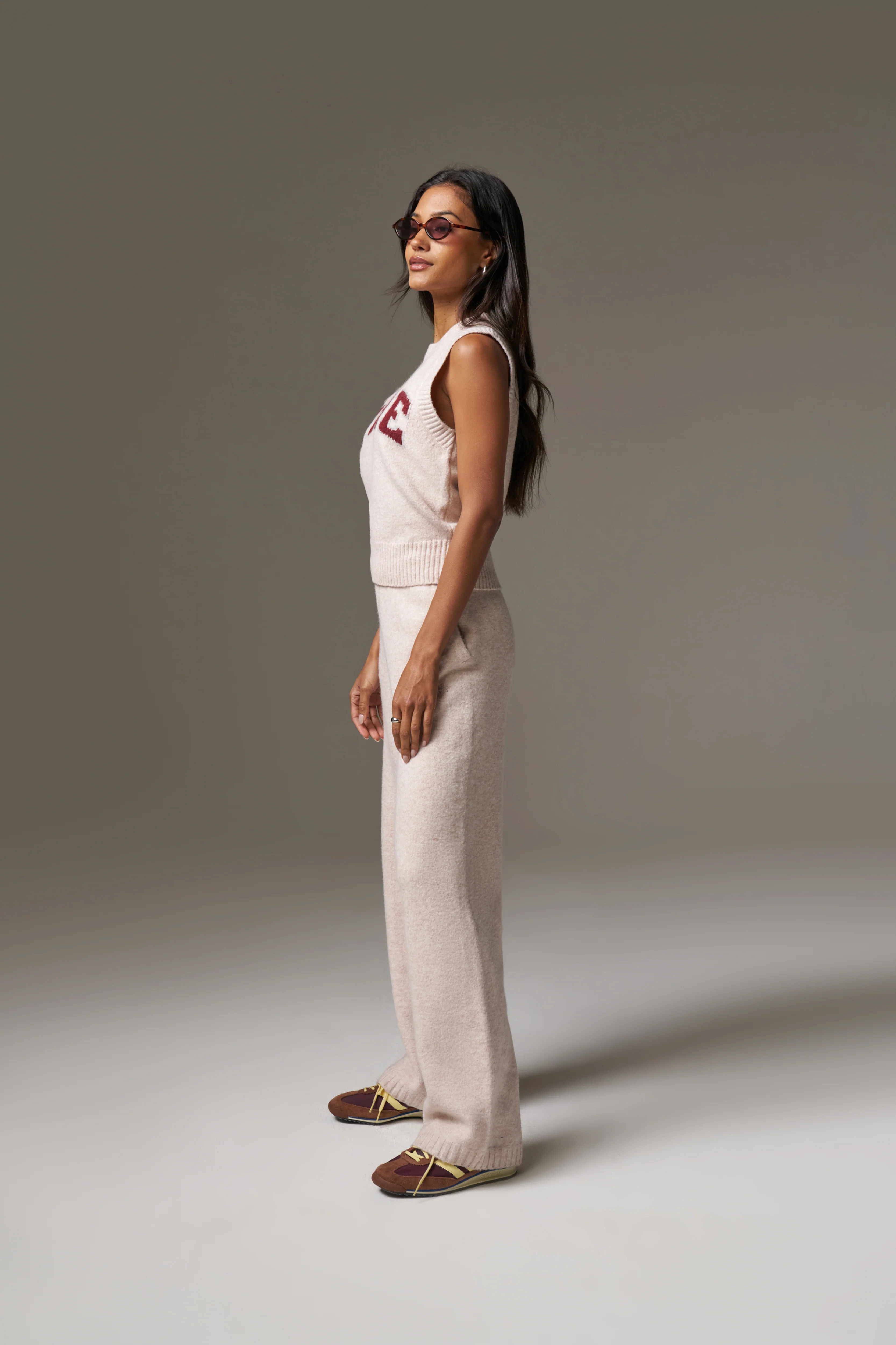 CTRE KNITTED VEST - PINK