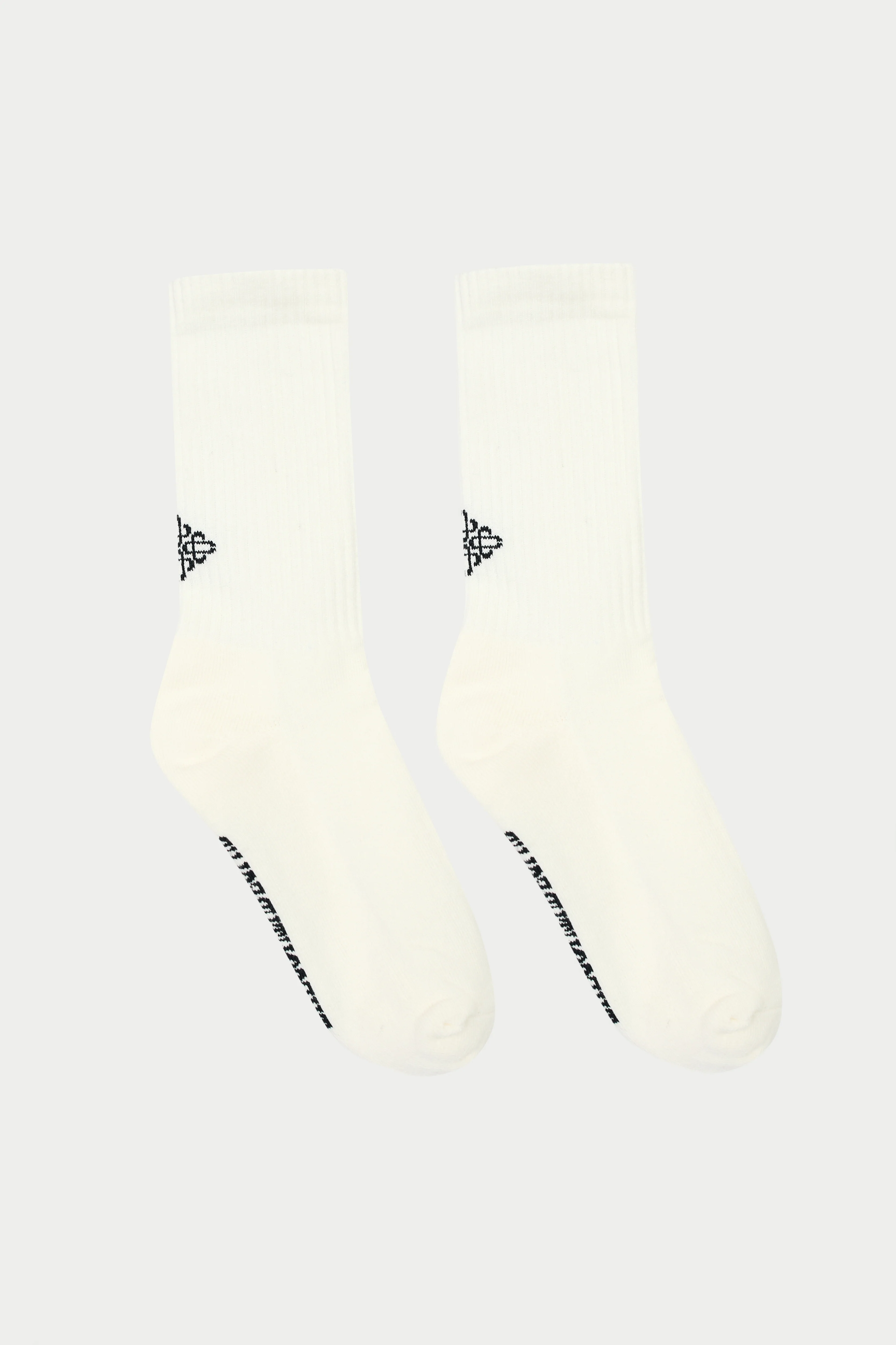 REVERSE EMBLEM COPYRIGHT SOCKS - OFF WHITE