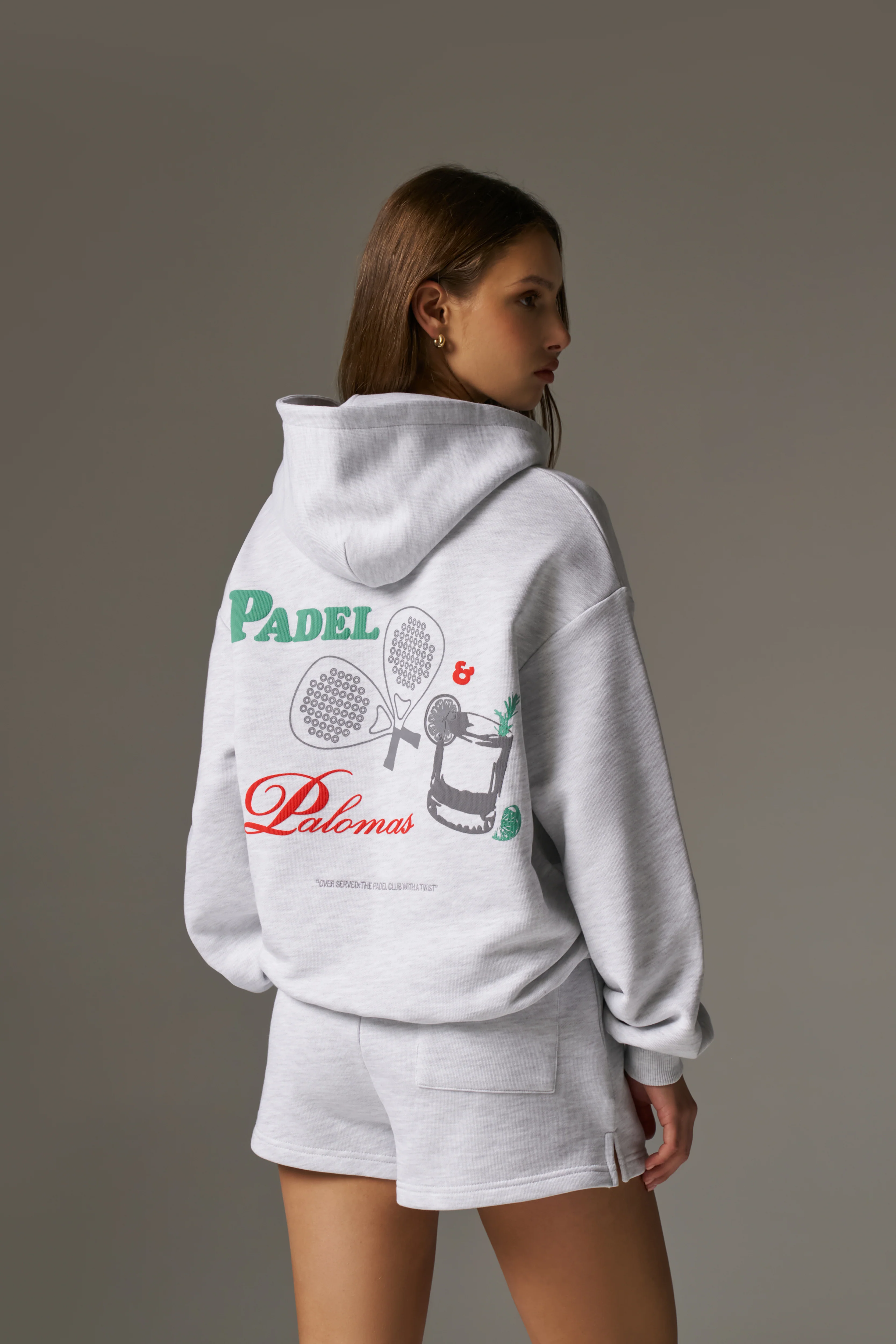 PADEL & PALOMAS OVERSIZED HOODIE - GREY MARL