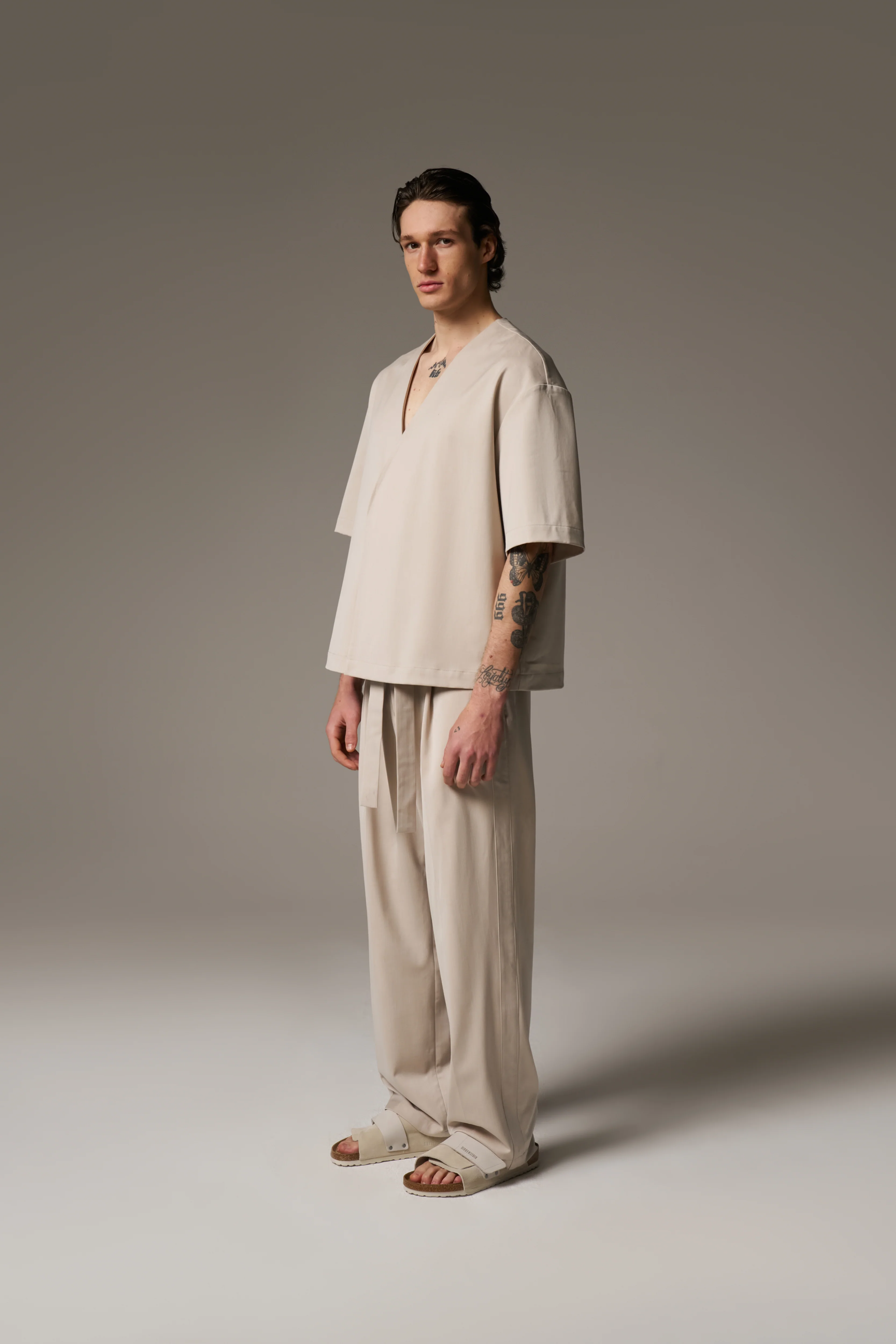 SMART WOVEN SHIRT - STONE