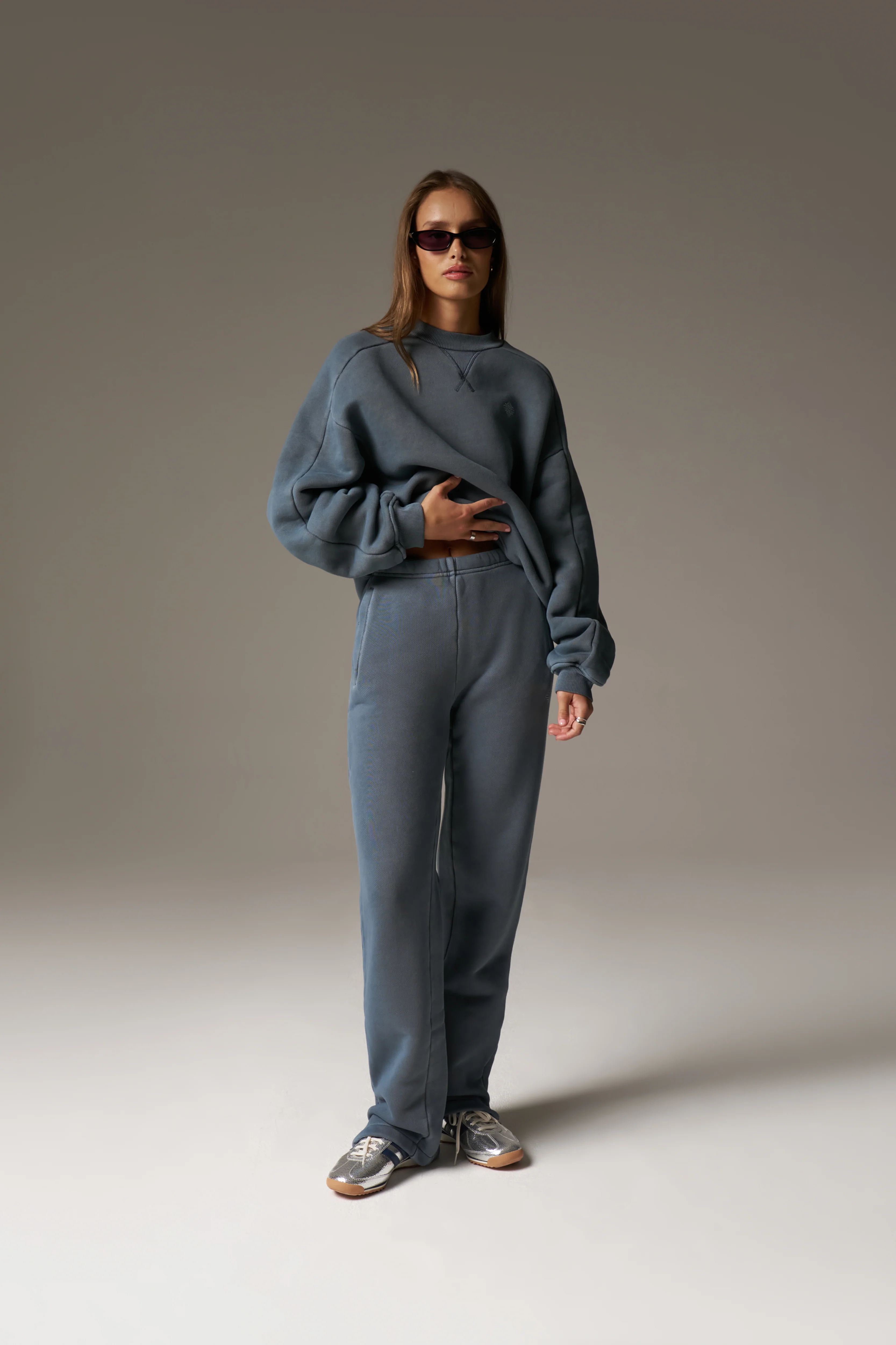 LAUNDERED CLASSICS STRAIGHT LEG JOGGERS - PETROL BLUE