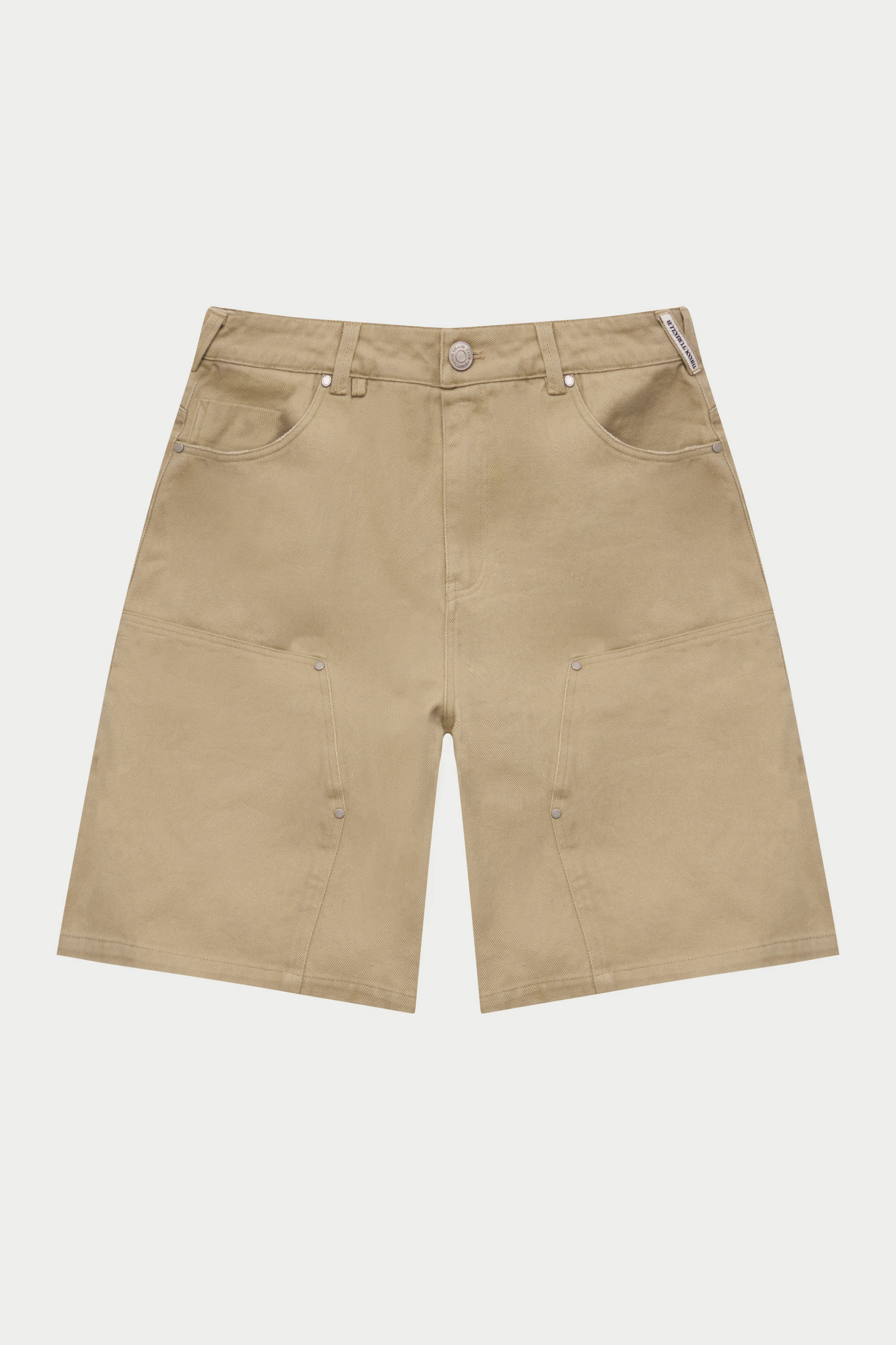 TWILL CARPENTER SHORTS - BEIGE