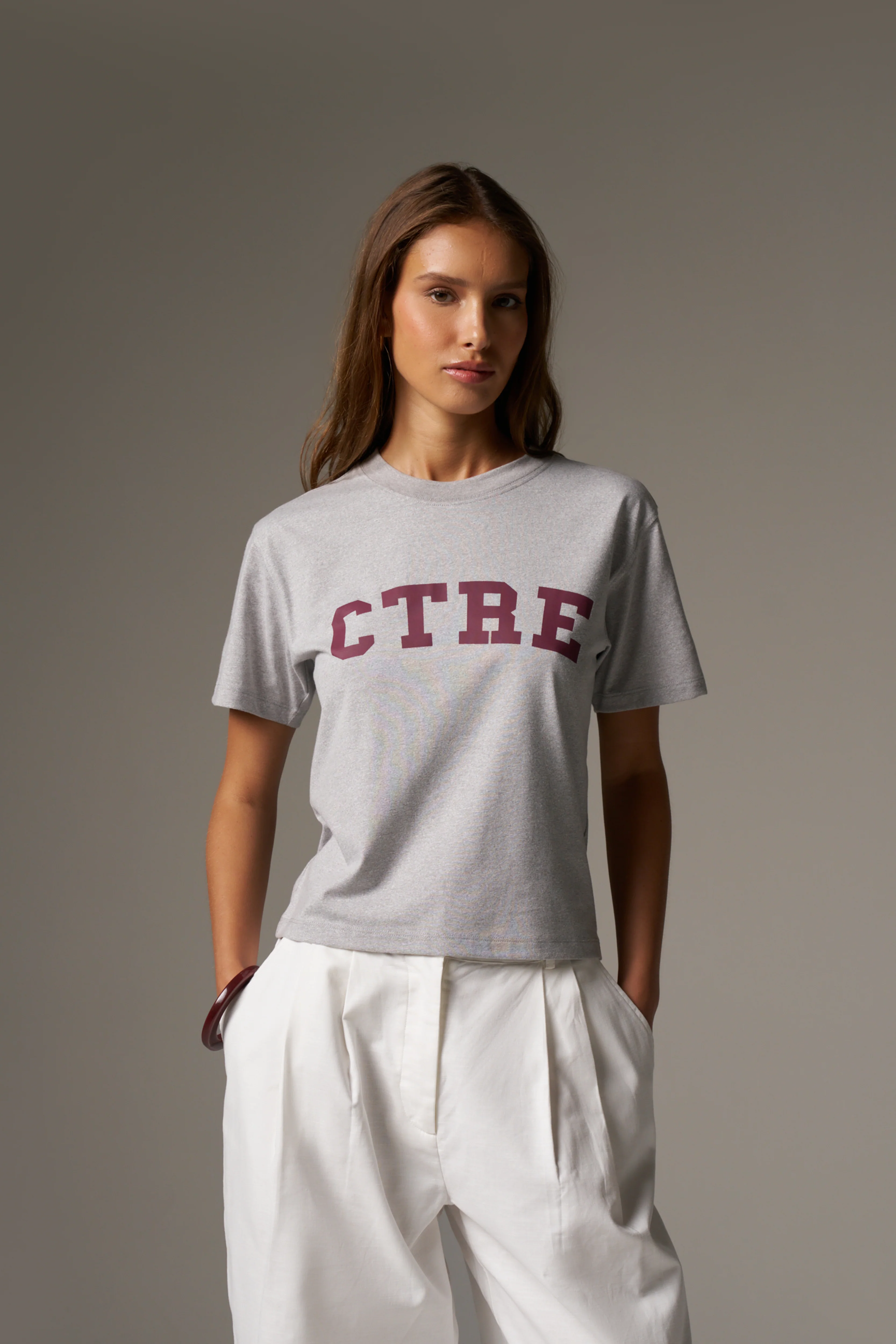 CTRE LIGHTWEIGHT BABY TEE - GREY MARL