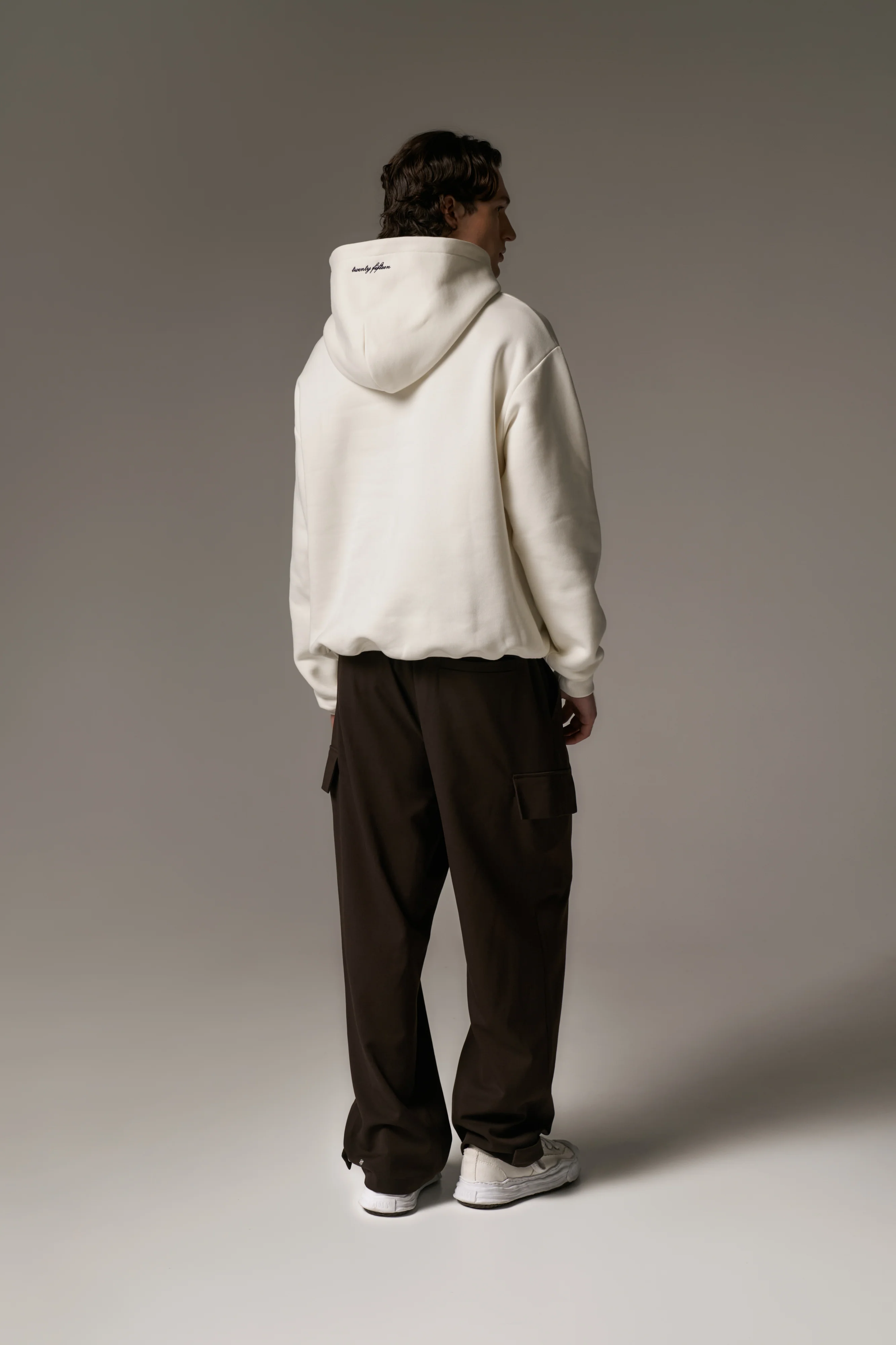 DESIGN DEPARTMENT CHEST PRINT HOODIE - OFF WHITE