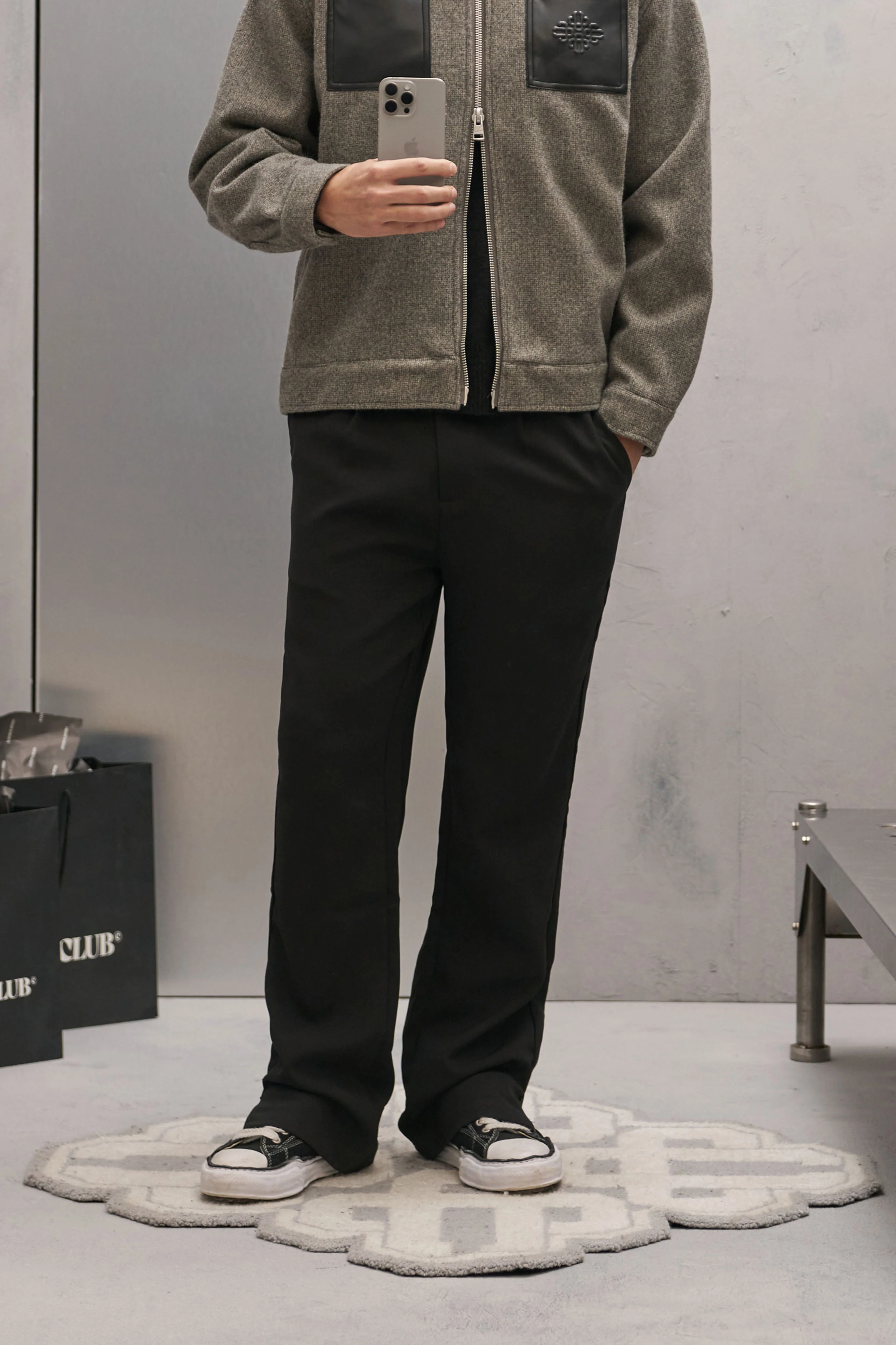 ULTIMATE SPLIT HEM SMART PANT - BLACK