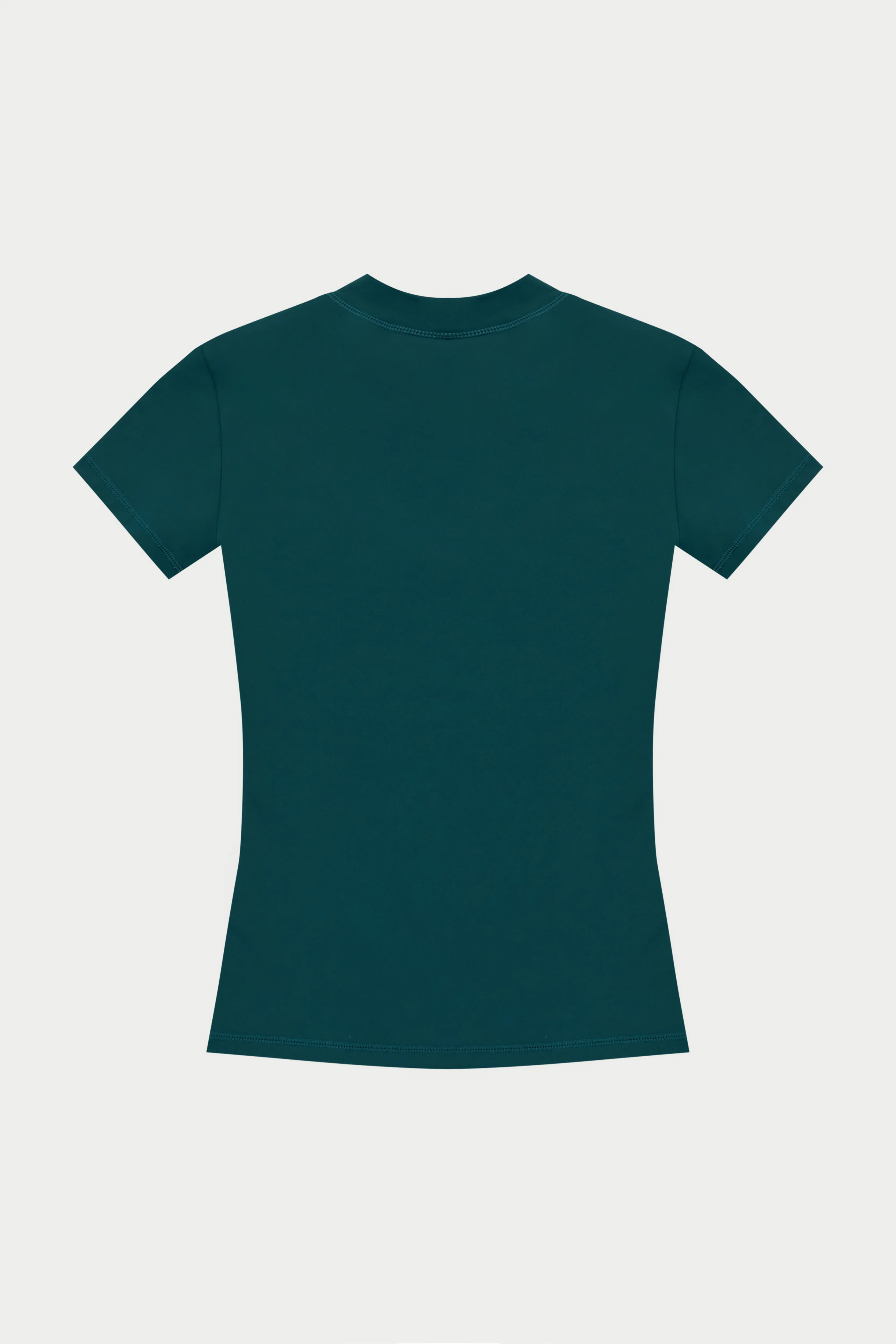 SCULPTING STRETCH EMBLEM BABY TEE - FOREST GREEN