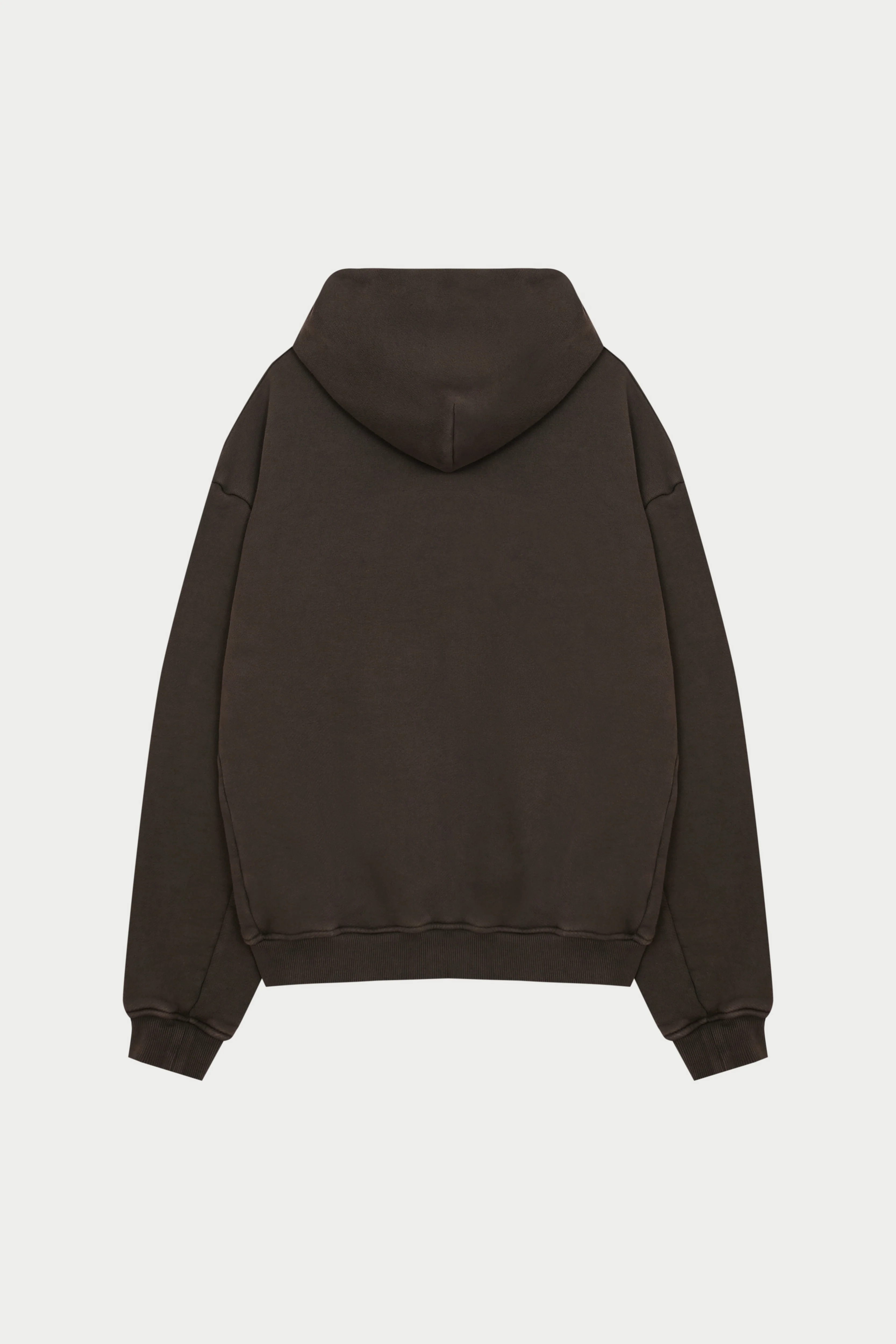 LAUNDERED CLASSICS ZIP THROUGH HOODIE - WASHED BROWN