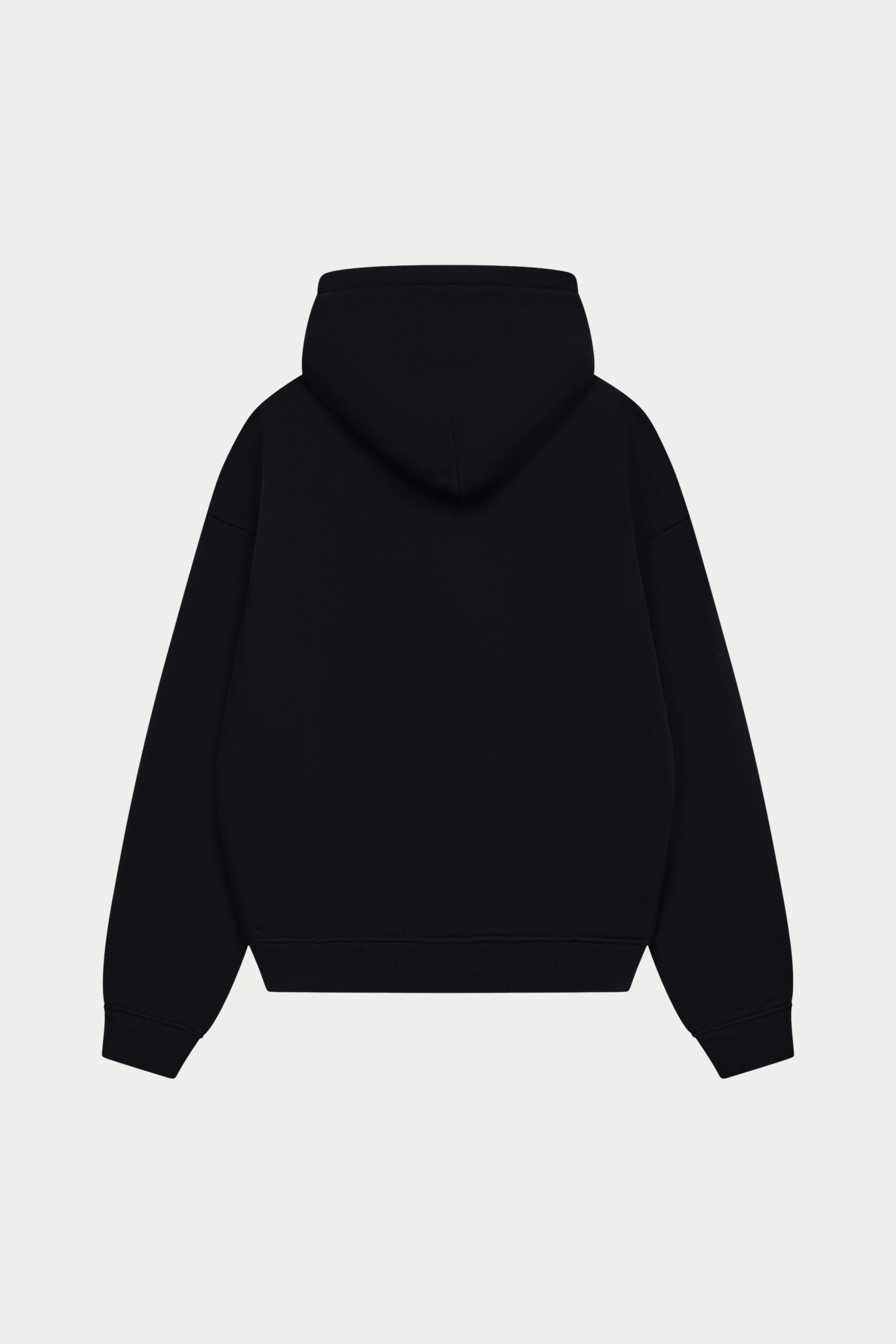 HEAVYWEIGHT MONOGRAM EMBLEM HOODIE - BLACK