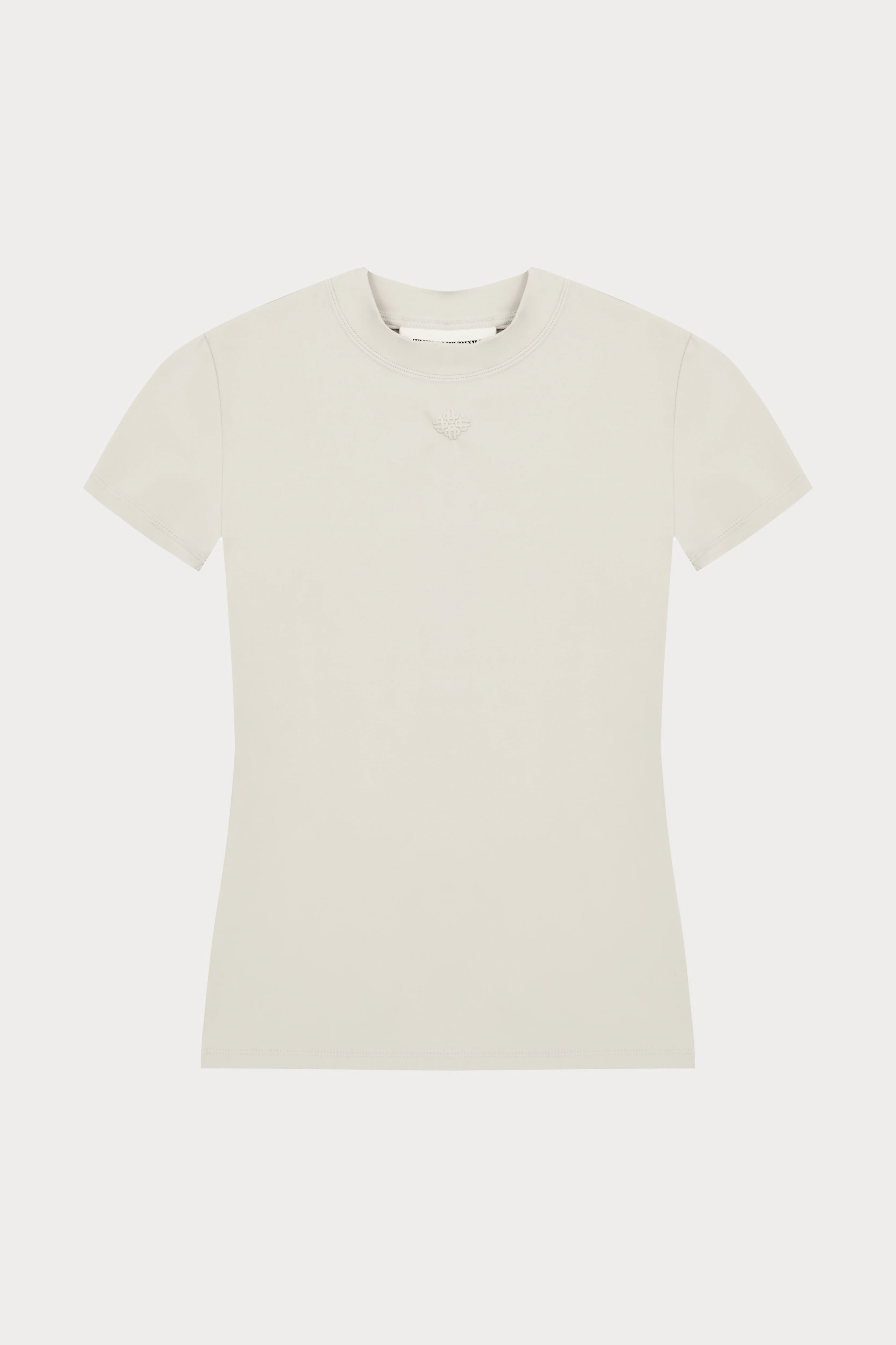 SCULPTING STRETCH EMBLEM BABY TEE - BONE