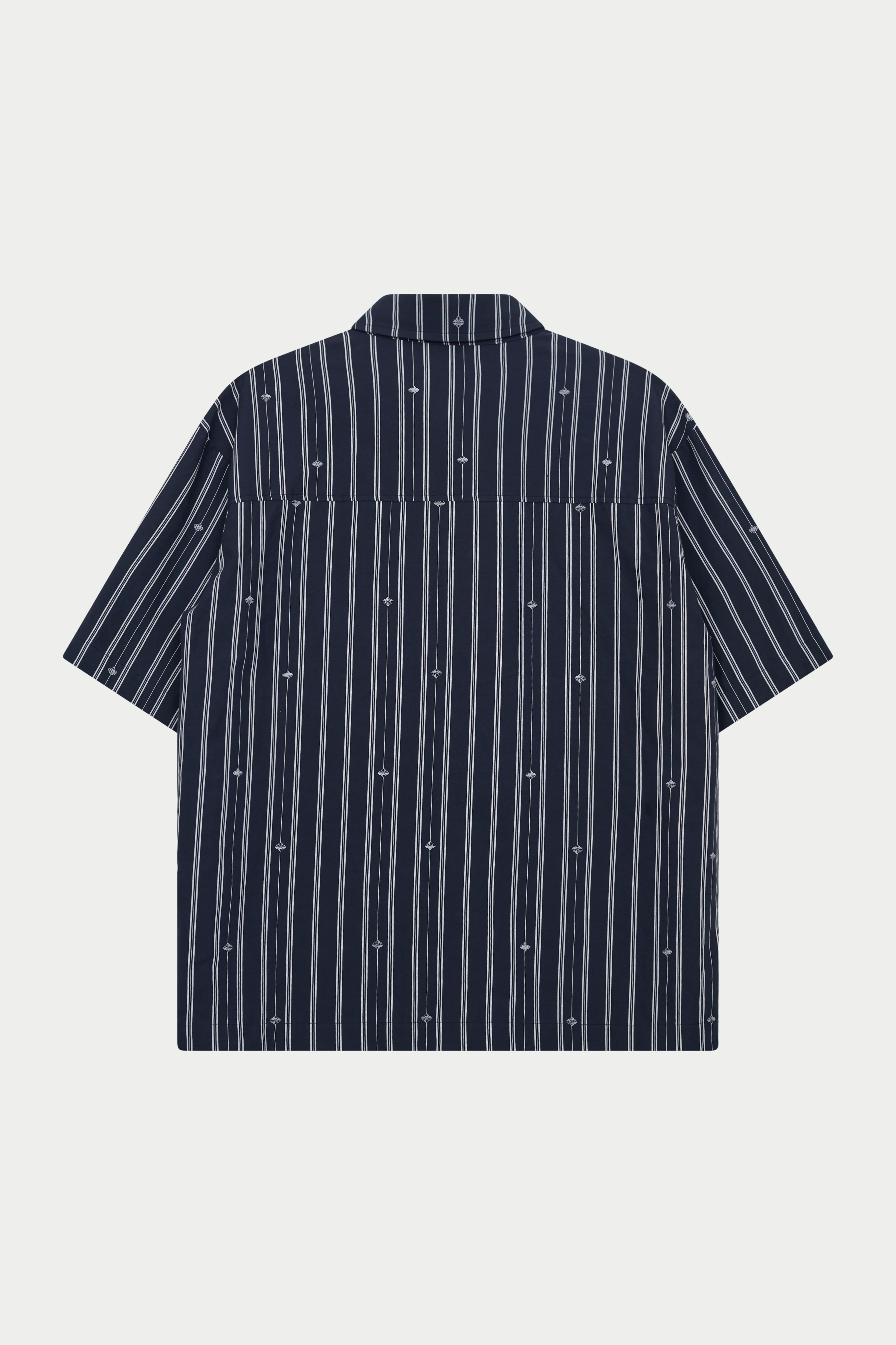 EMBLEM STRIPE SHIRT - NAVY