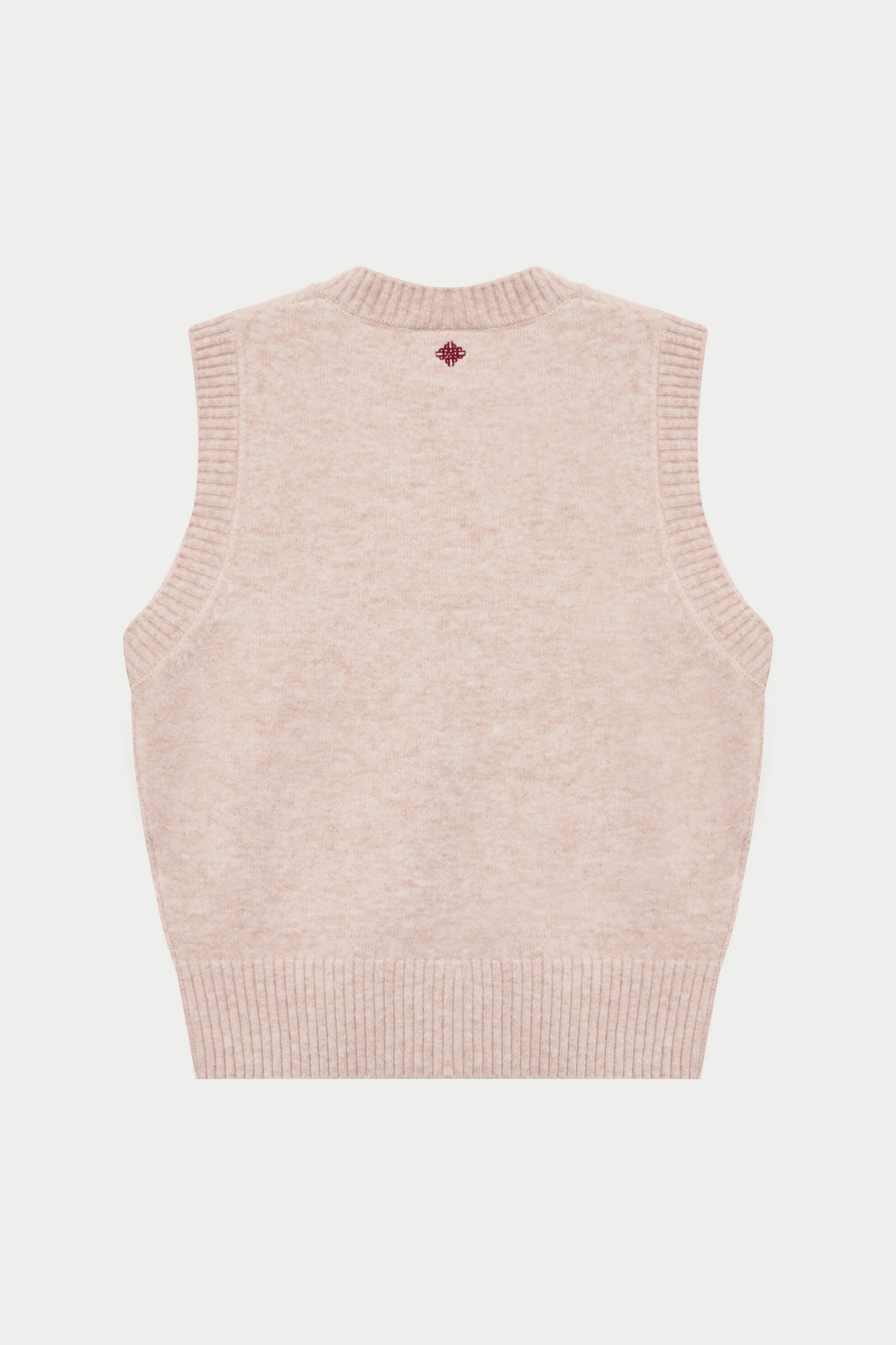 CTRE KNITTED VEST - PINK