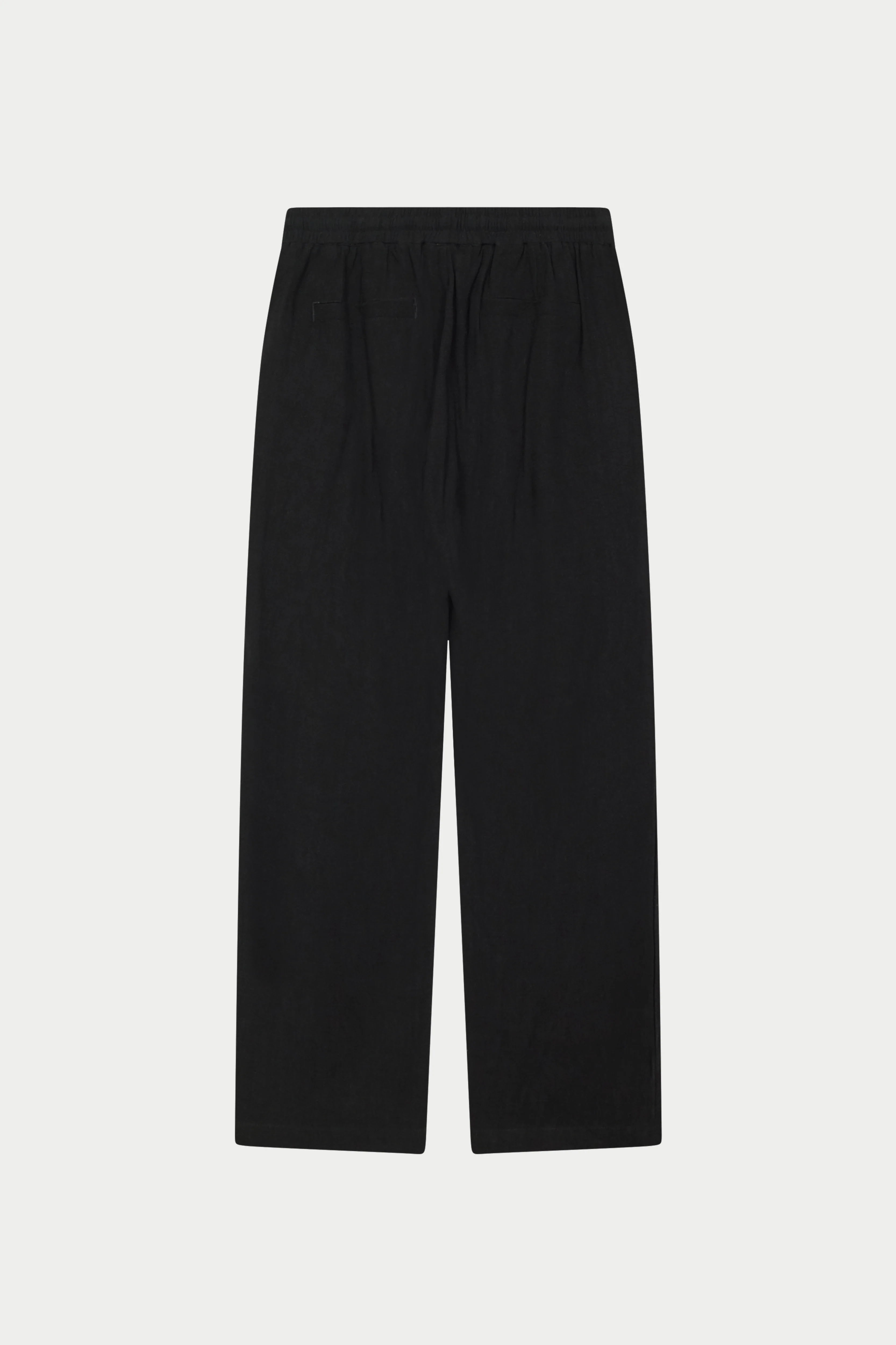 TEXTURED WOVEN TROUSERS - BLACK