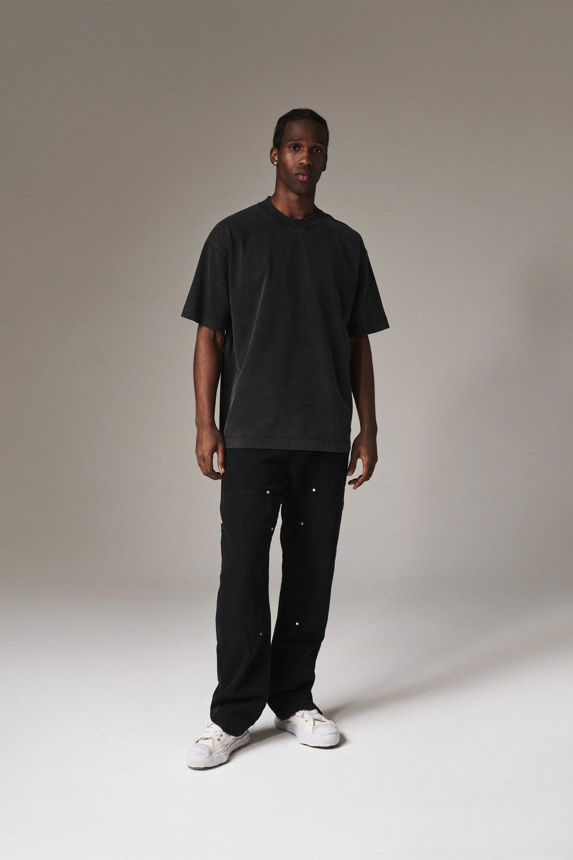 SUPER HEAVYWEIGHT BLANK T-SHIRT - WASHED BLACK